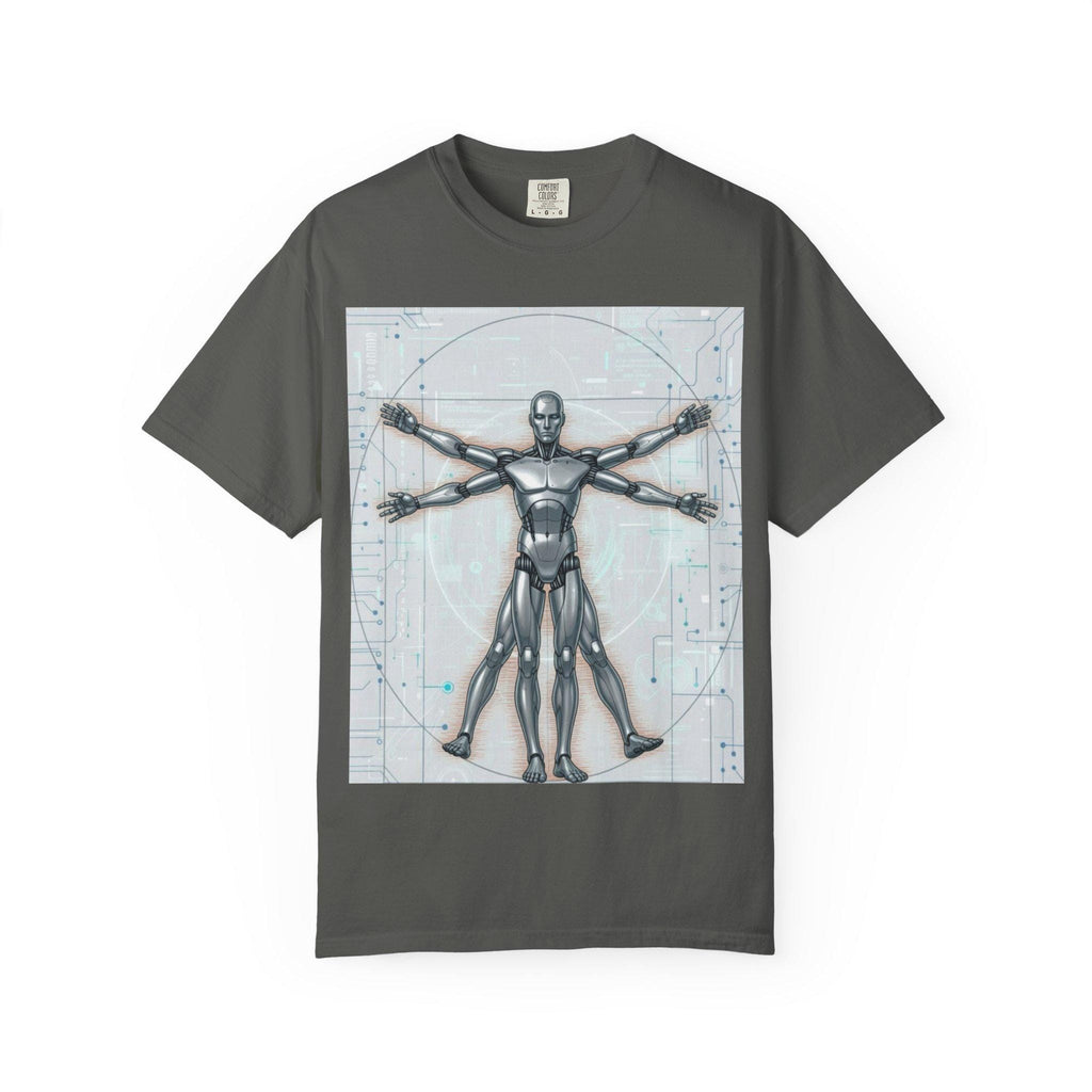 Vitruvian Robot T-Shirt Futuristic SciFi Graphic Tee