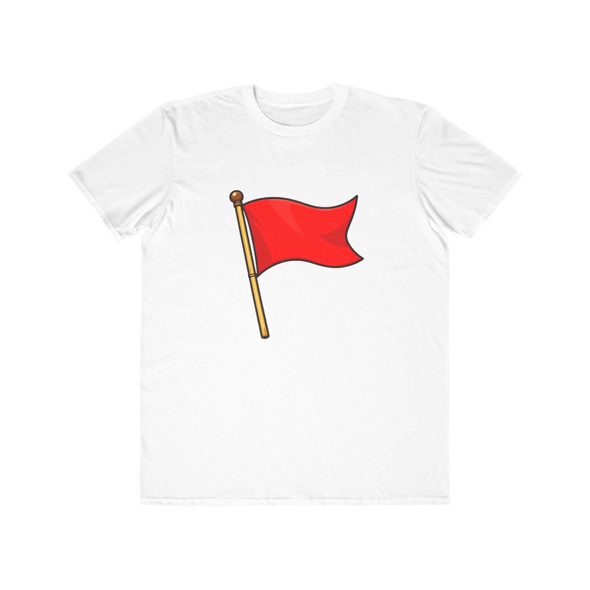 Red Flag Graphic Tee Men's Casual Cotton T-Shirt