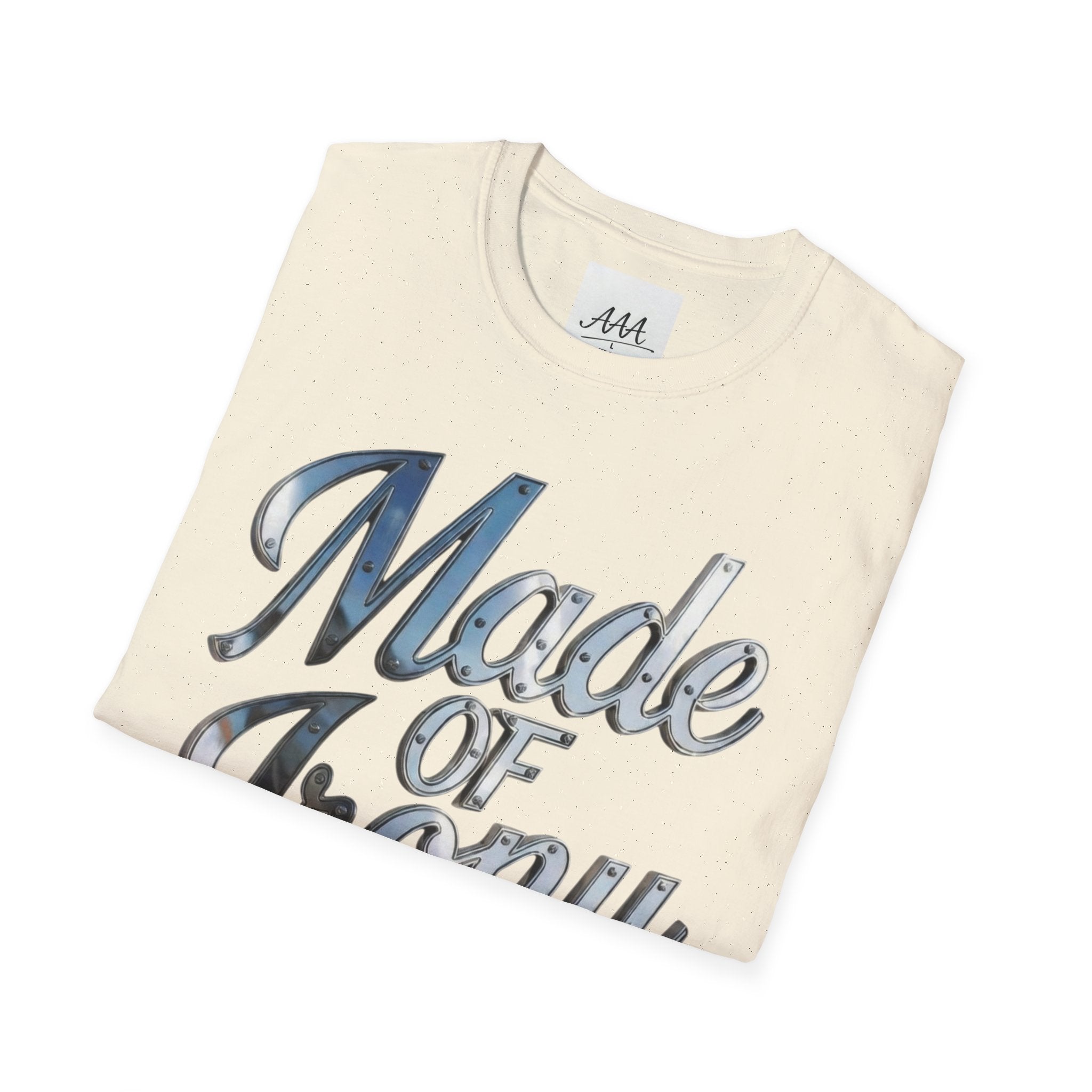 Made of Irony T-Shirt | Metallic Script Graphic Tee