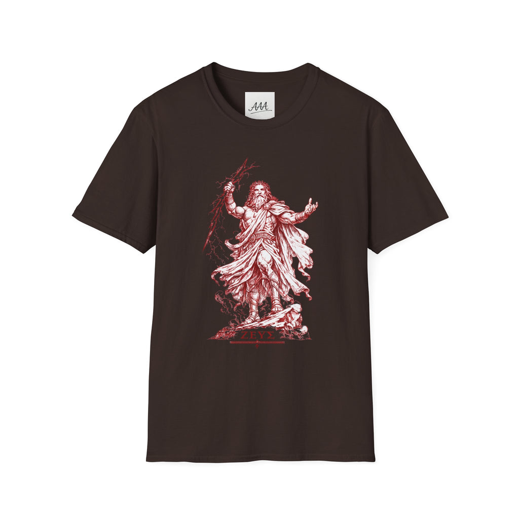 Zeus T-Shirt | King of the Gods Greek Mythology Tee | Ancient Greece Graphic Shirt | Gift for History Lover | Unisex Soft Cotton