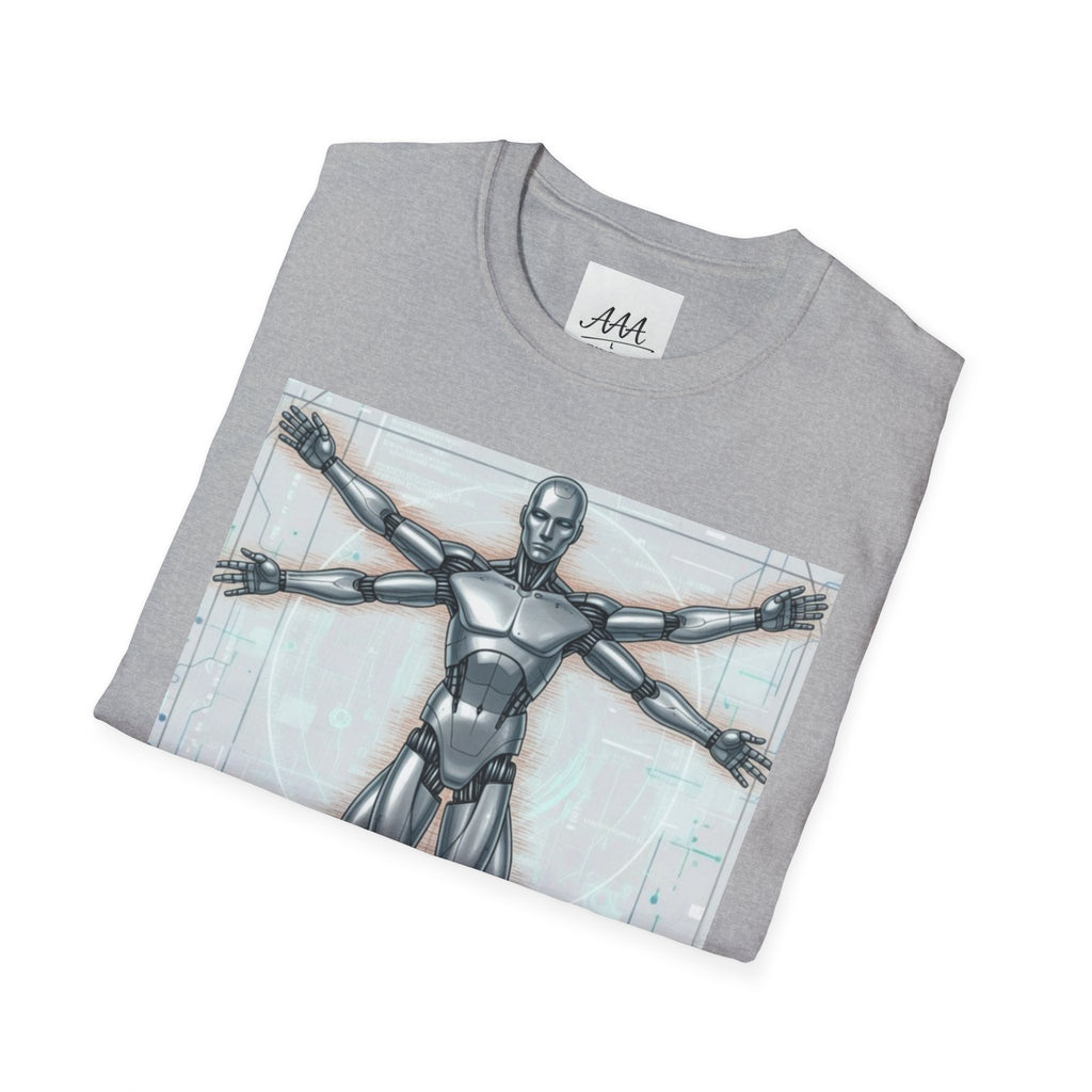 Cybernetic Vitruvian Man T-Shirt | Futuristic Anatomy Graphic Tee