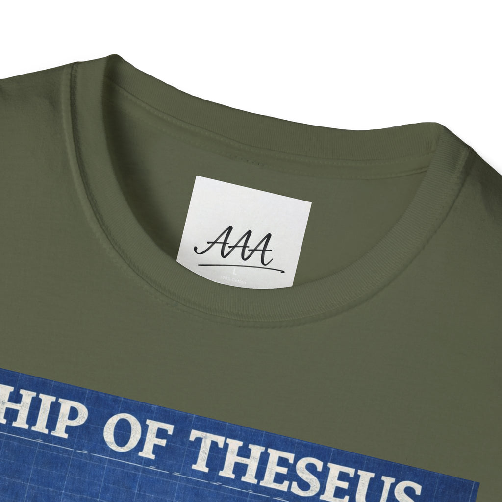 Ship of Theseus Blueprint T-Shirt | Nautical Diagram, Philosophical Art