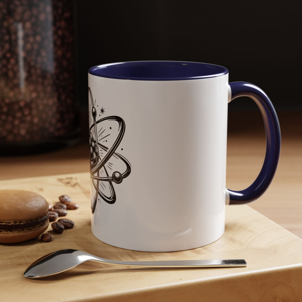 Atom Illustration Coffee Mug | Science Accent Mug | STEM Gift for Teacher | Chemistry Lover Mug | Nerdy Coffee Cup | 11oz Ceramic