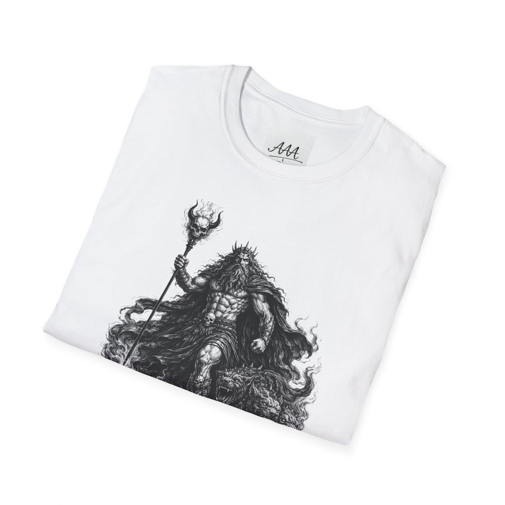 Hades Greek God T-Shirt | Dark Fantasy Hades with Cerberus Unisex T-Shirt | Olympian Collection