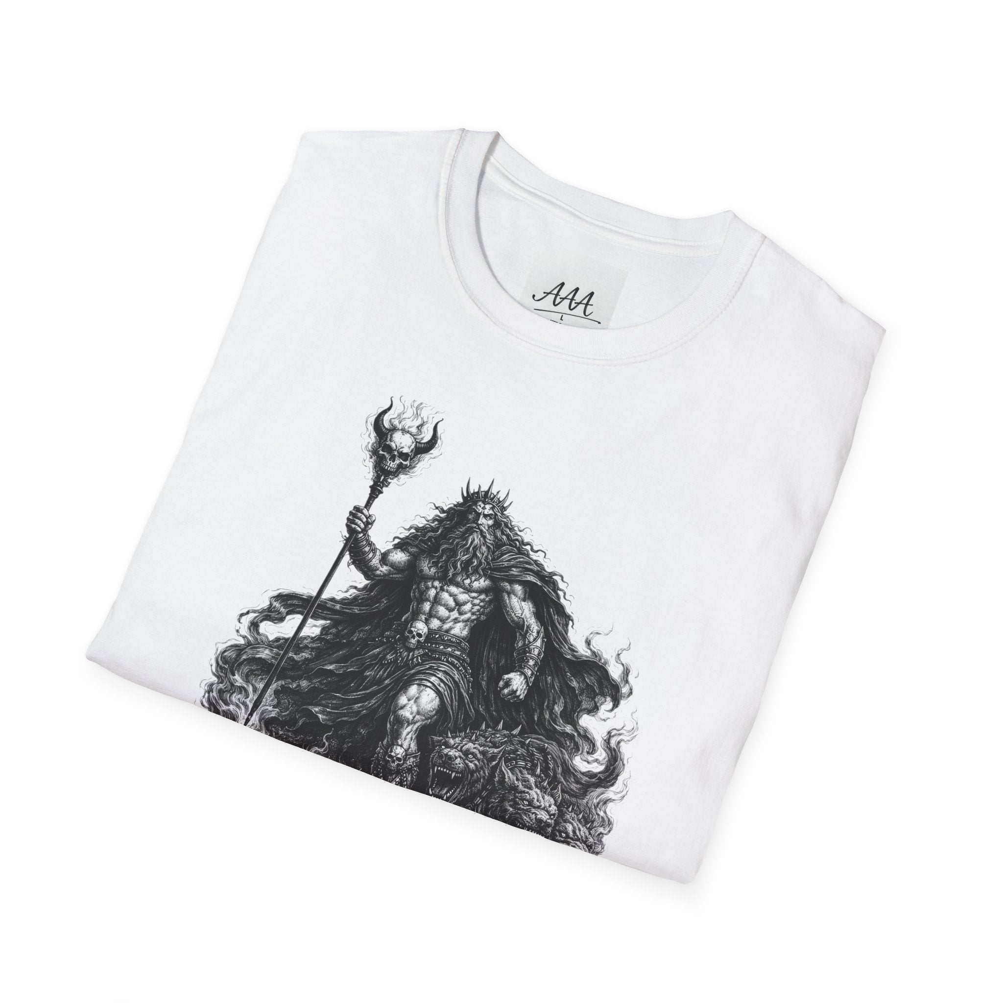 Hades Greek God T-Shirt | Dark Fantasy Hades with Cerberus Unisex T-Shirt | Olympian Collection