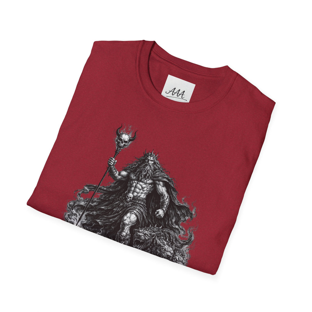 Hades Greek God T-Shirt | Dark Fantasy Hades with Cerberus Unisex T-Shirt | Olympian Collection