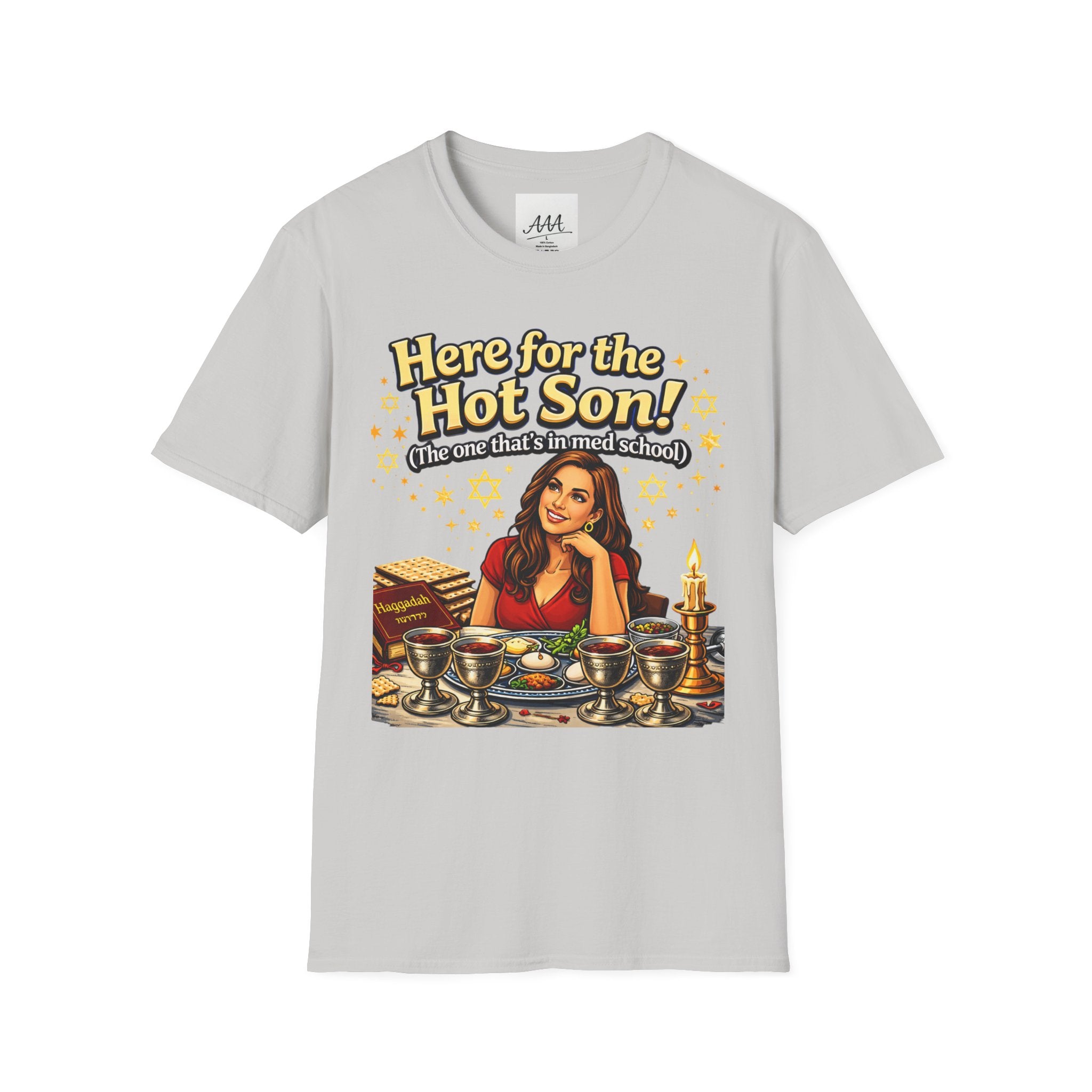 Here for the Hot Son T-Shirt | Funny Passover Four Sons Humor Tee | Jewish Holiday Gift | Seder Night Shirt | Passover Present