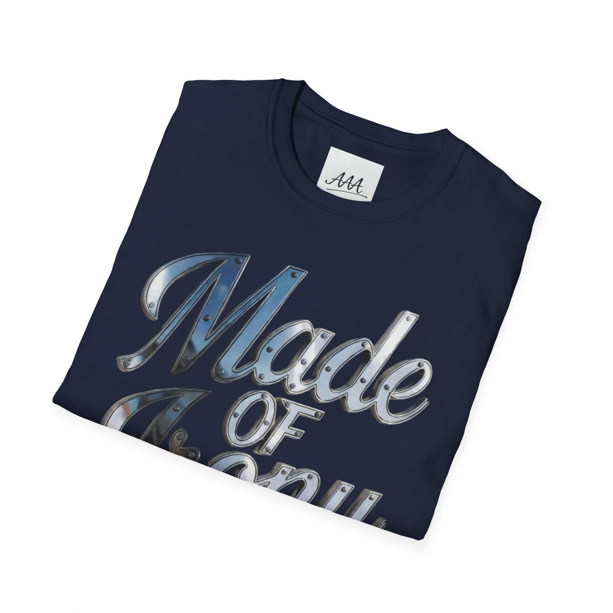 Made of Irony T-Shirt | Metallic Script Graphic Tee