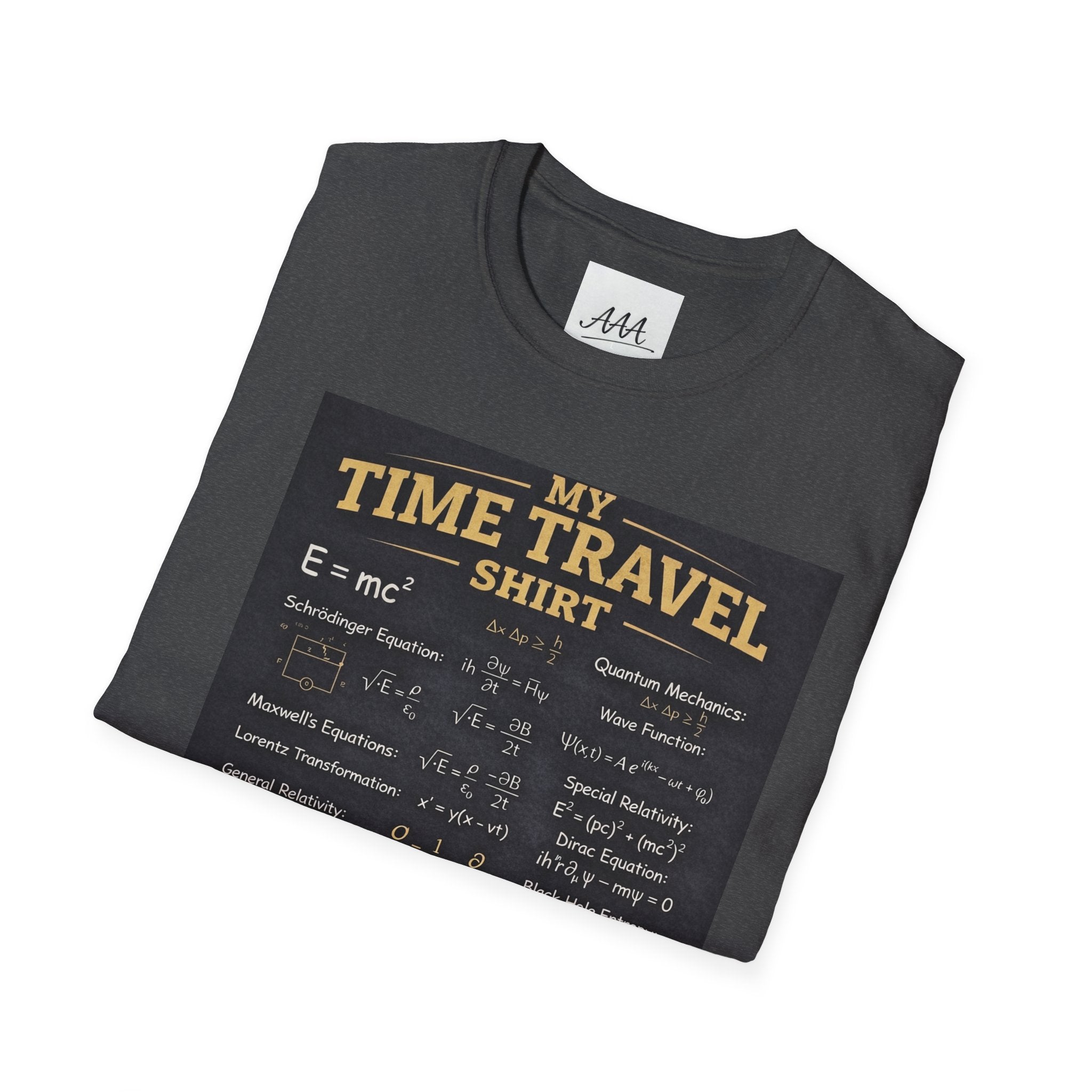 My Time Travel Shirt | Funny Physics Equations Time Traveler T-Shirt | Quantum Mechanics History Betting Unisex Tee