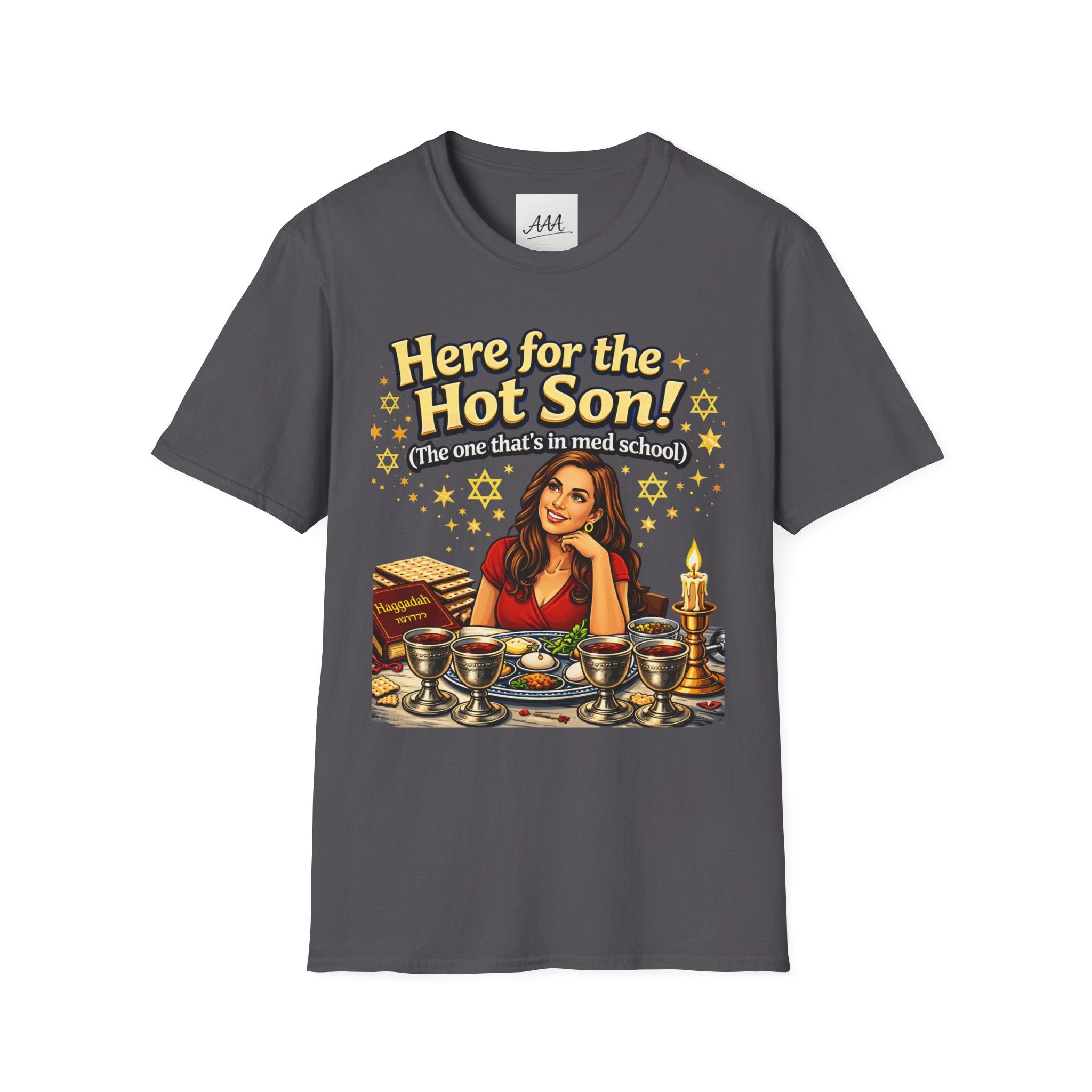 Here for the Hot Son T-Shirt | Funny Passover Four Sons Humor Tee | Jewish Holiday Gift | Seder Night Shirt | Passover Present