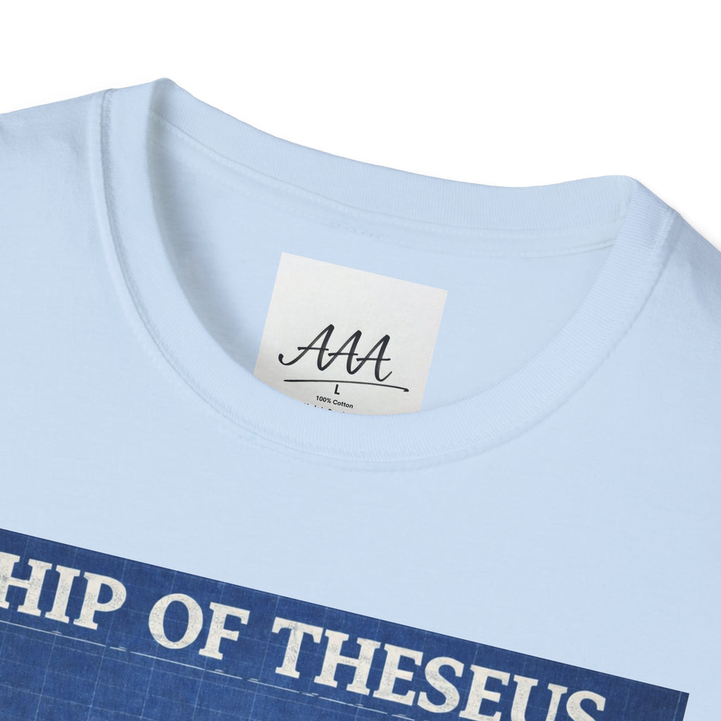 Ship of Theseus Blueprint T-Shirt | Nautical Diagram, Philosophical Art