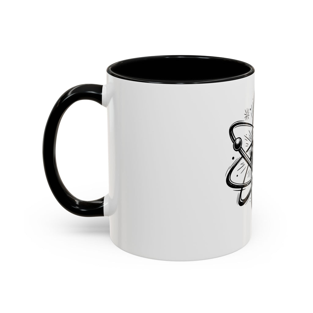 Atom Illustration Accent Mug | Science Coffee Cup