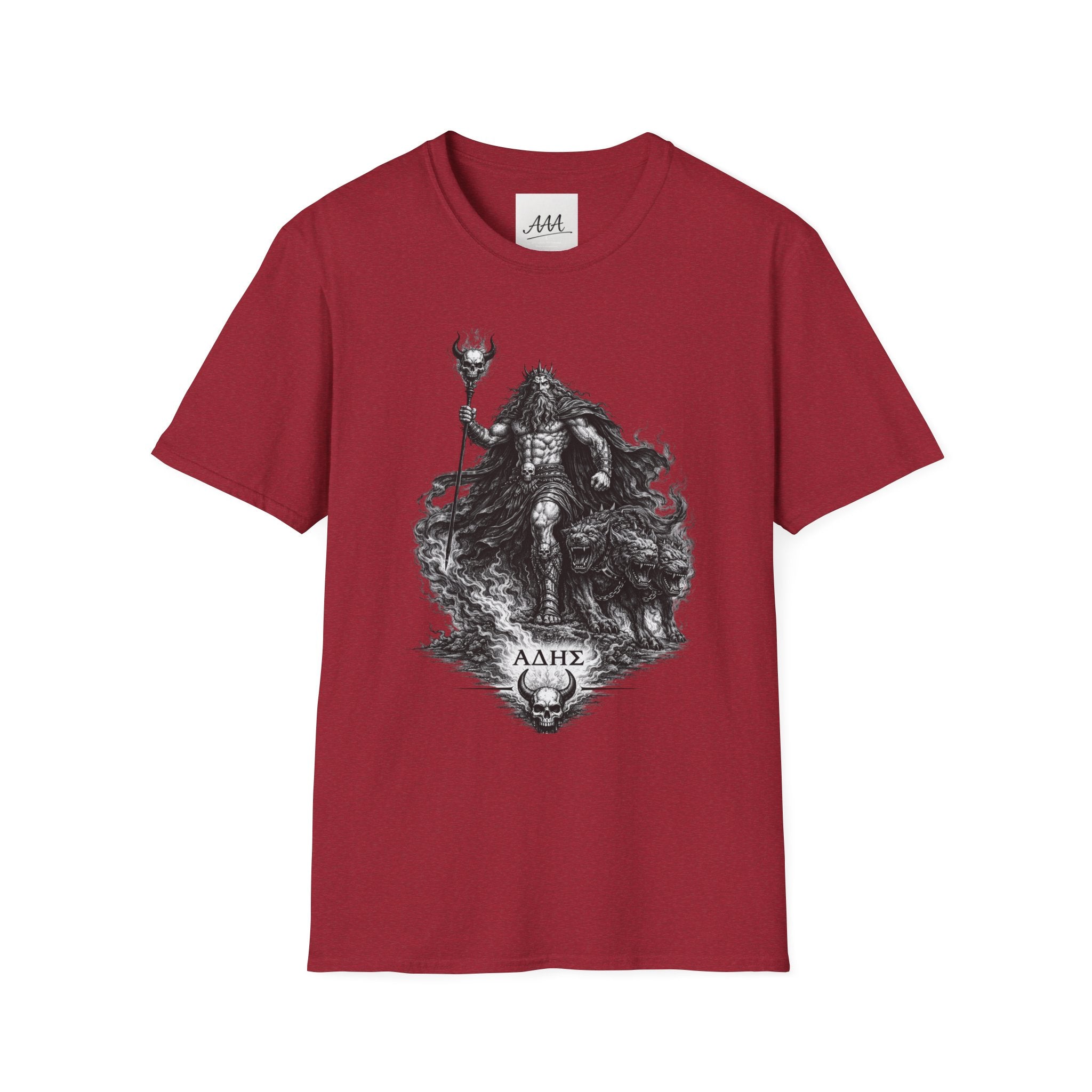Hades Greek God T-Shirt | Dark Fantasy Hades with Cerberus Unisex T-Shirt | Olympian Collection