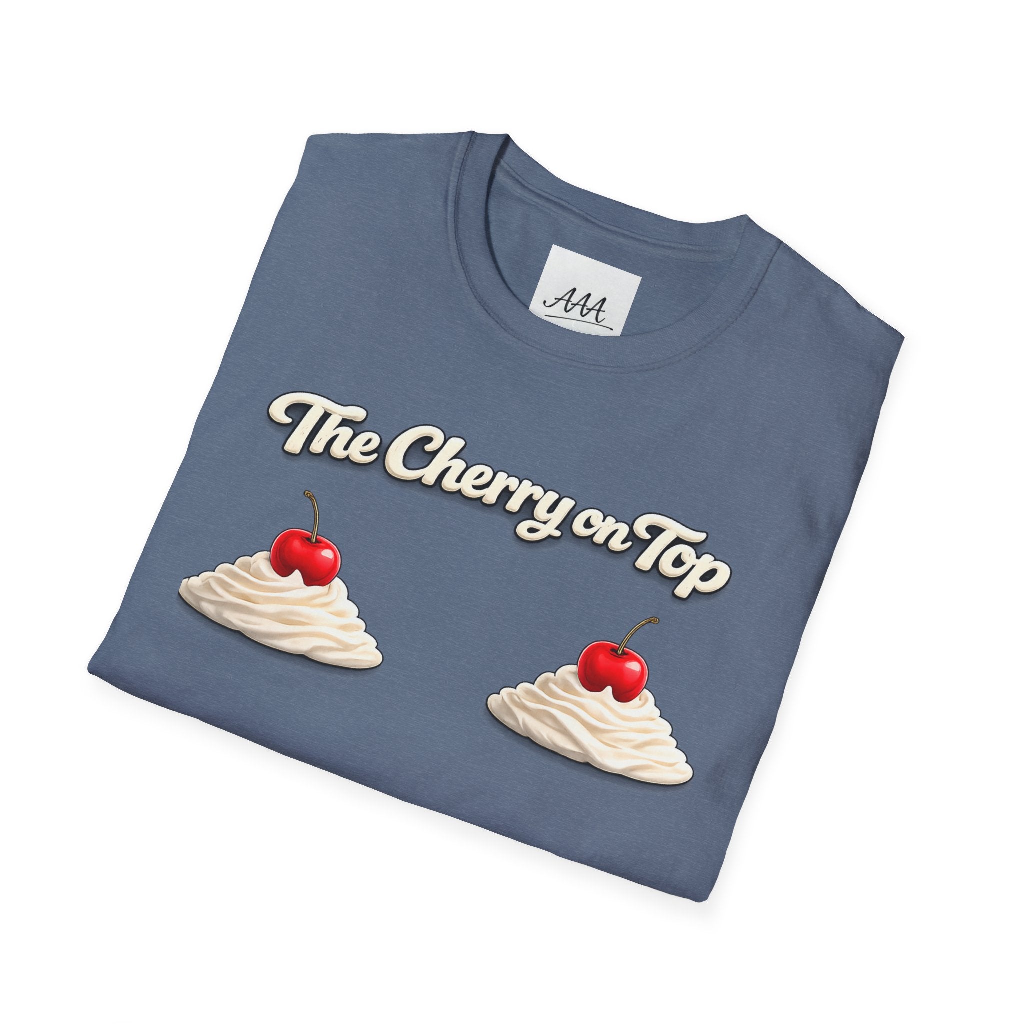 The Cherry on Top | Funny Double Cherry Boob Sweatshirt | Naughty Whipped Cream Cherry on Top T-Shirt | Gag Gift for Women