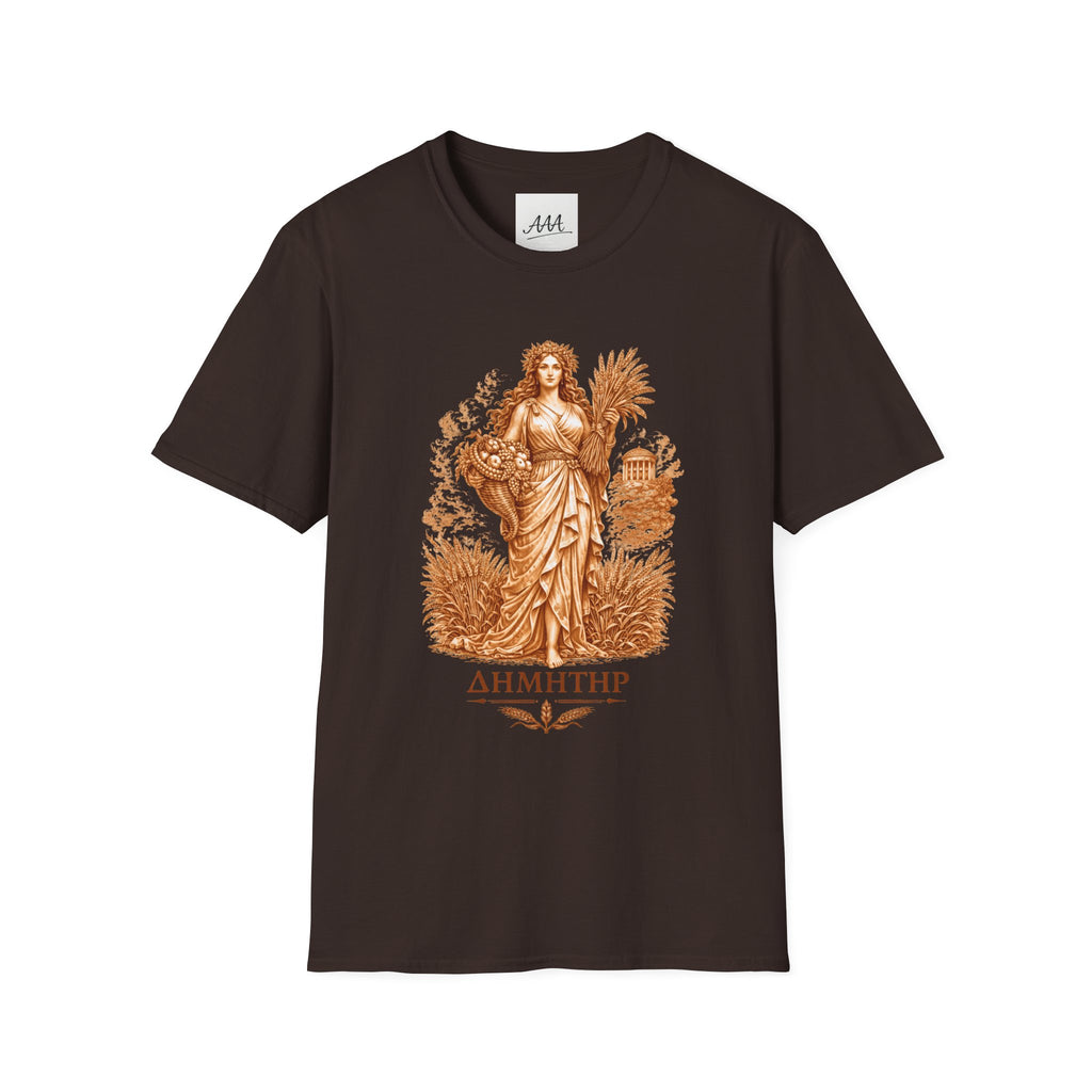 Demeter T-Shirt | Greek Goddess of Harvest Mythology Tee | Ancient Greece Graphic Shirt | Gift for Nature Lover | Unisex Soft Cotton