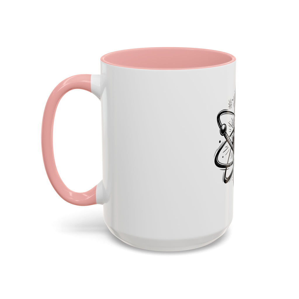 Atom Illustration Accent Mug | Science Coffee Cup
