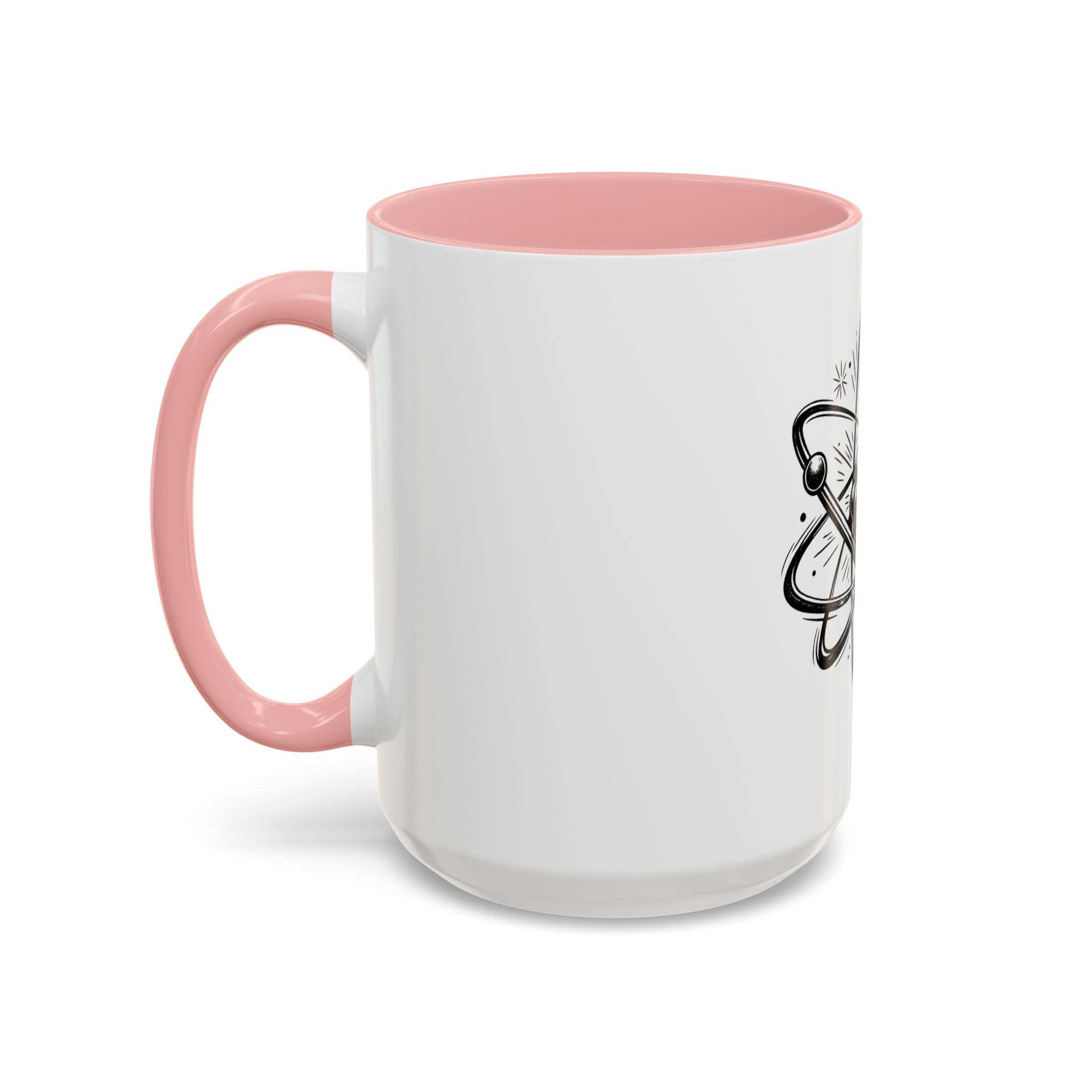 Atom Illustration Accent Mug | Science Coffee Cup