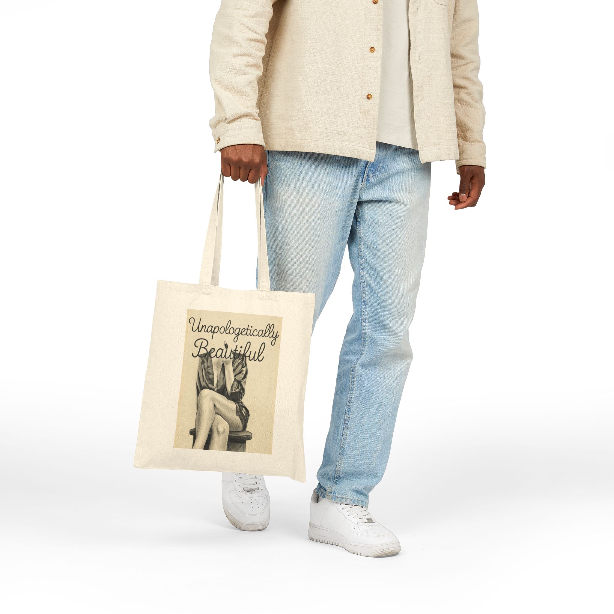 Unapologetically Me Canvas Tote Bag | Women Empowerment Graphic Bag | Bold Statement Tote | Feminist Gift Bag | Cotton Canvas Market Bag