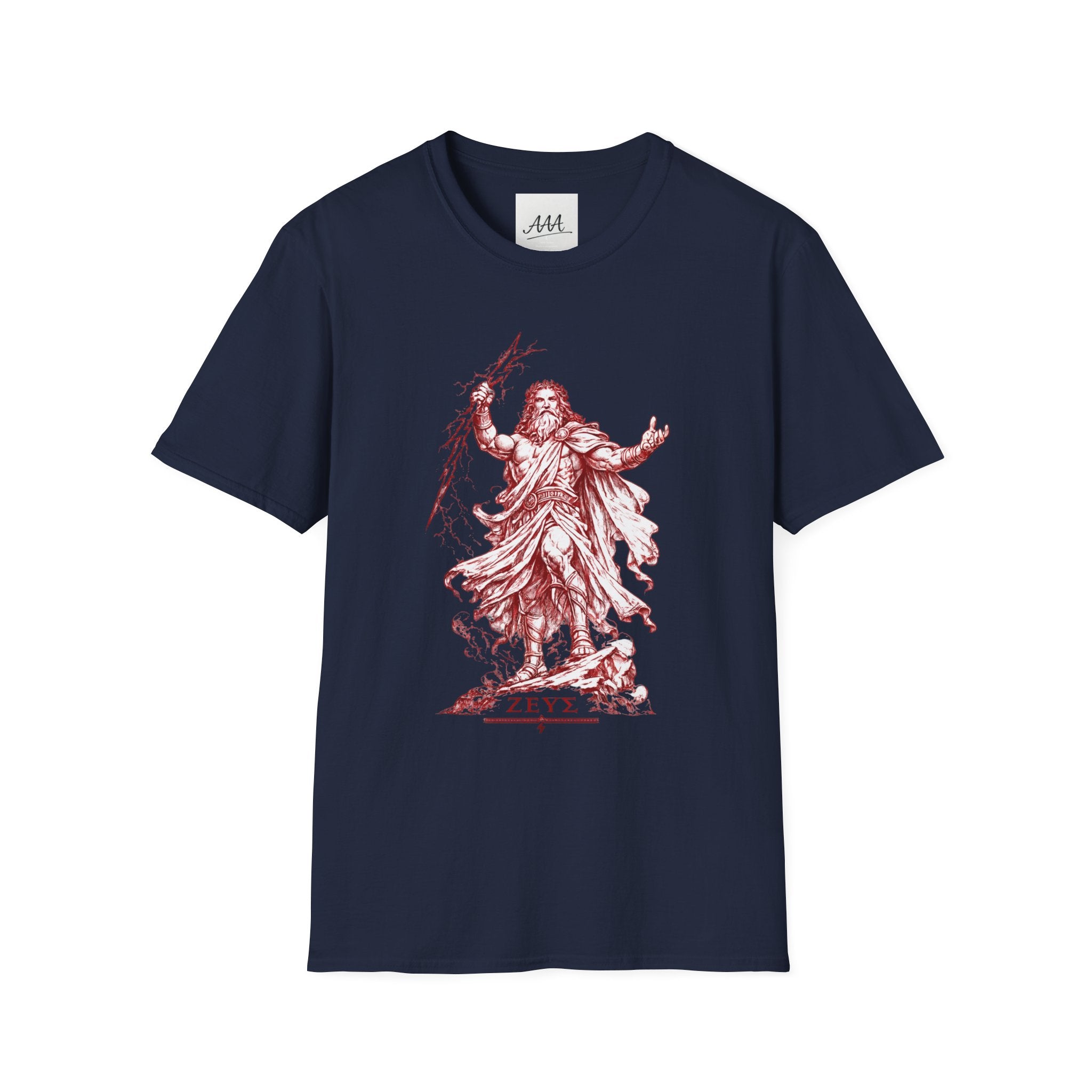 Zeus T-Shirt | King of the Gods Greek Mythology Tee | Ancient Greece Graphic Shirt | Gift for History Lover | Unisex Soft Cotton