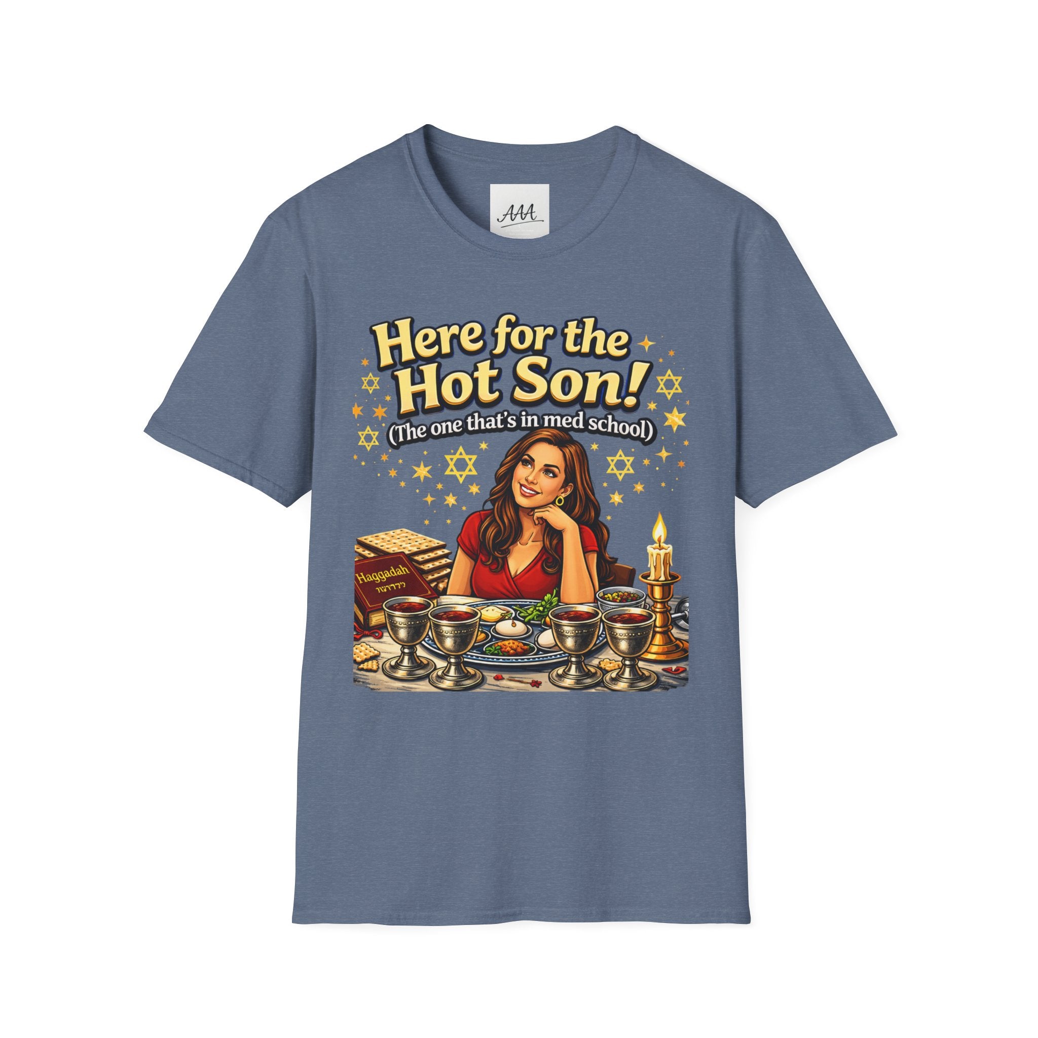 Here for the Hot Son T-Shirt | Funny Passover Four Sons Humor Tee | Jewish Holiday Gift | Seder Night Shirt | Passover Present
