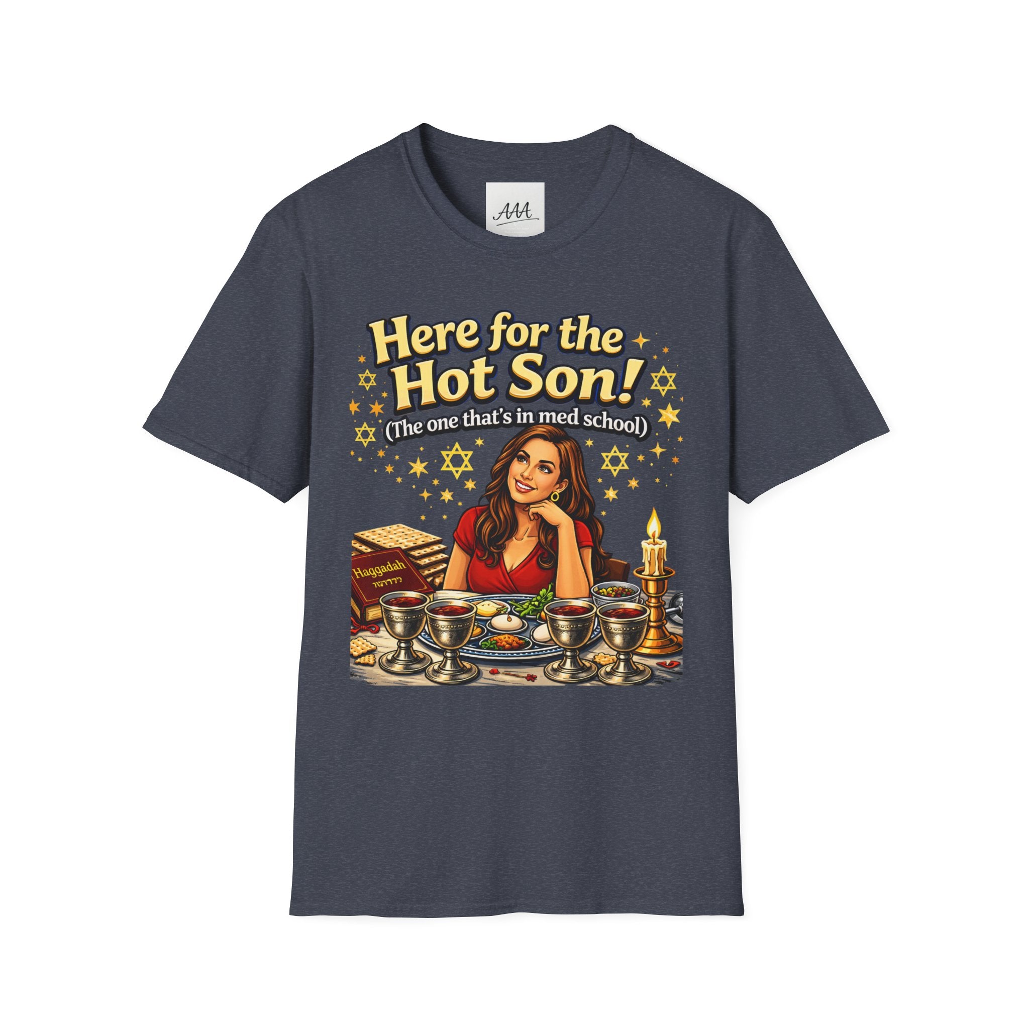 Here for the Hot Son T-Shirt | Funny Passover Four Sons Humor Tee | Jewish Holiday Gift | Seder Night Shirt | Passover Present
