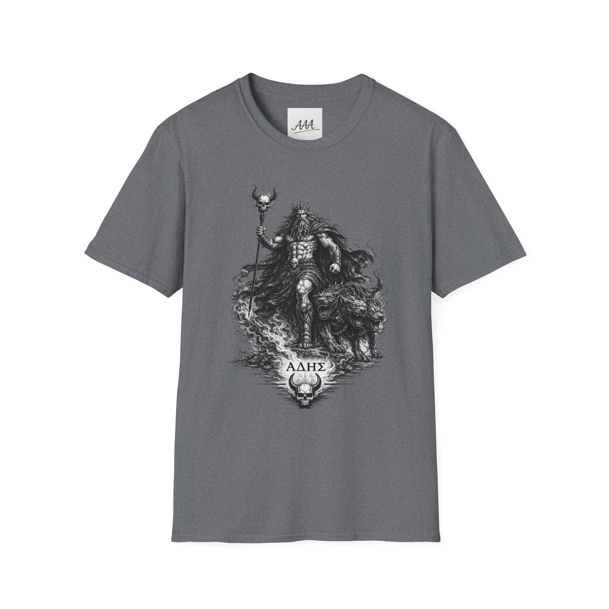 Hades Greek God T-Shirt | Dark Fantasy Hades with Cerberus Unisex T-Shirt | Olympian Collection