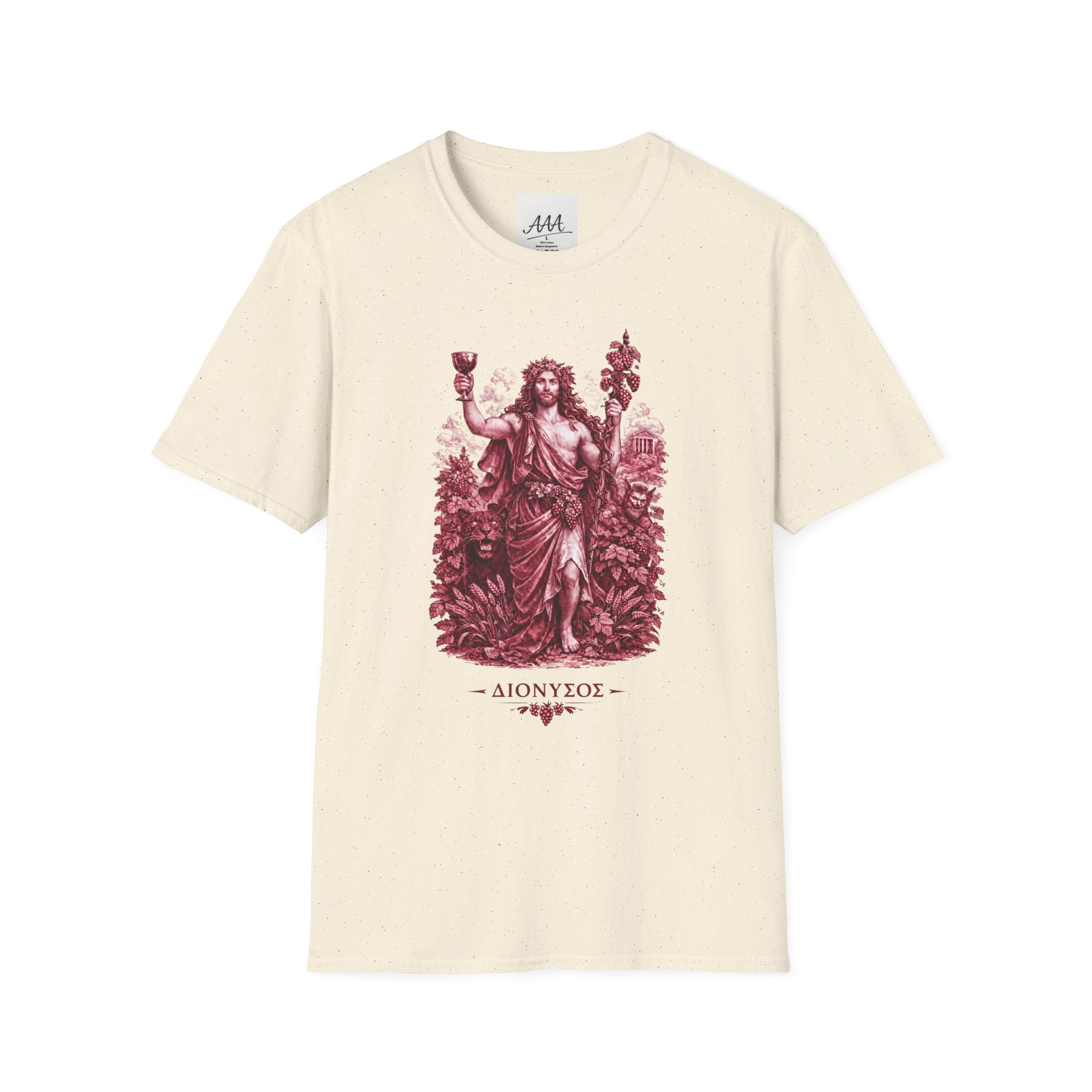 Dionysus T-Shirt | Greek God of Wine Mythology Tee | Ancient Greece Graphic Shirt | Wine Lover Gift | Unisex Soft Cotton