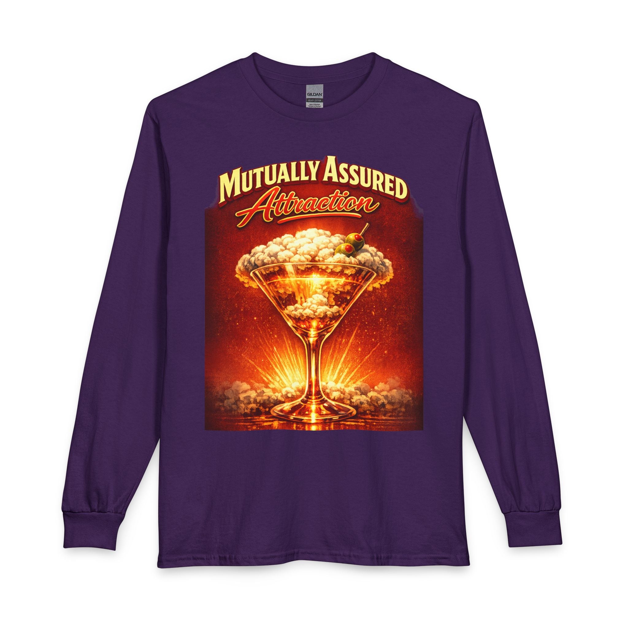 Mutually Assured Attraction Long-Sleeve Shirt | Funny Nuclear Flirting Humor Tee | Nerdy Romance Gift | Sarcastic Long Sleeve | Witty Shirt