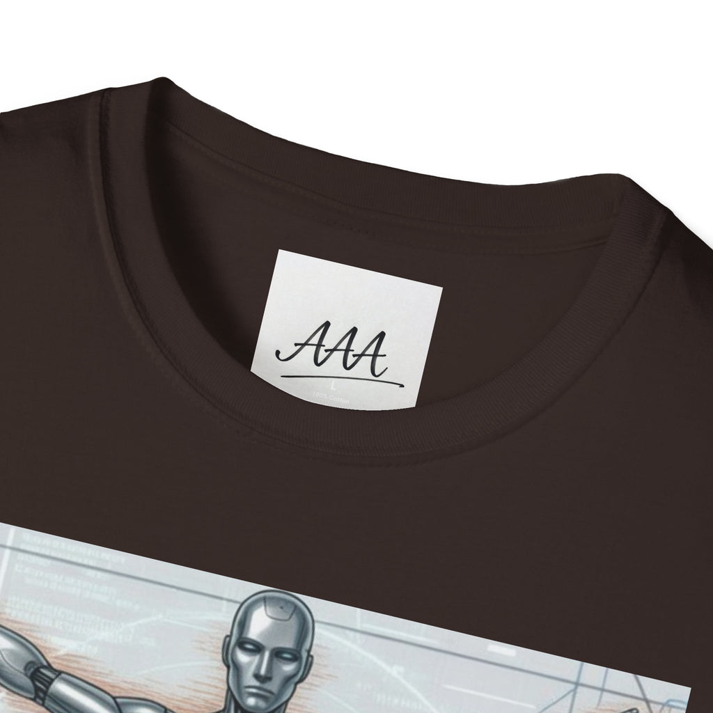 Cybernetic Vitruvian Man T-Shirt | Futuristic Anatomy Graphic Tee