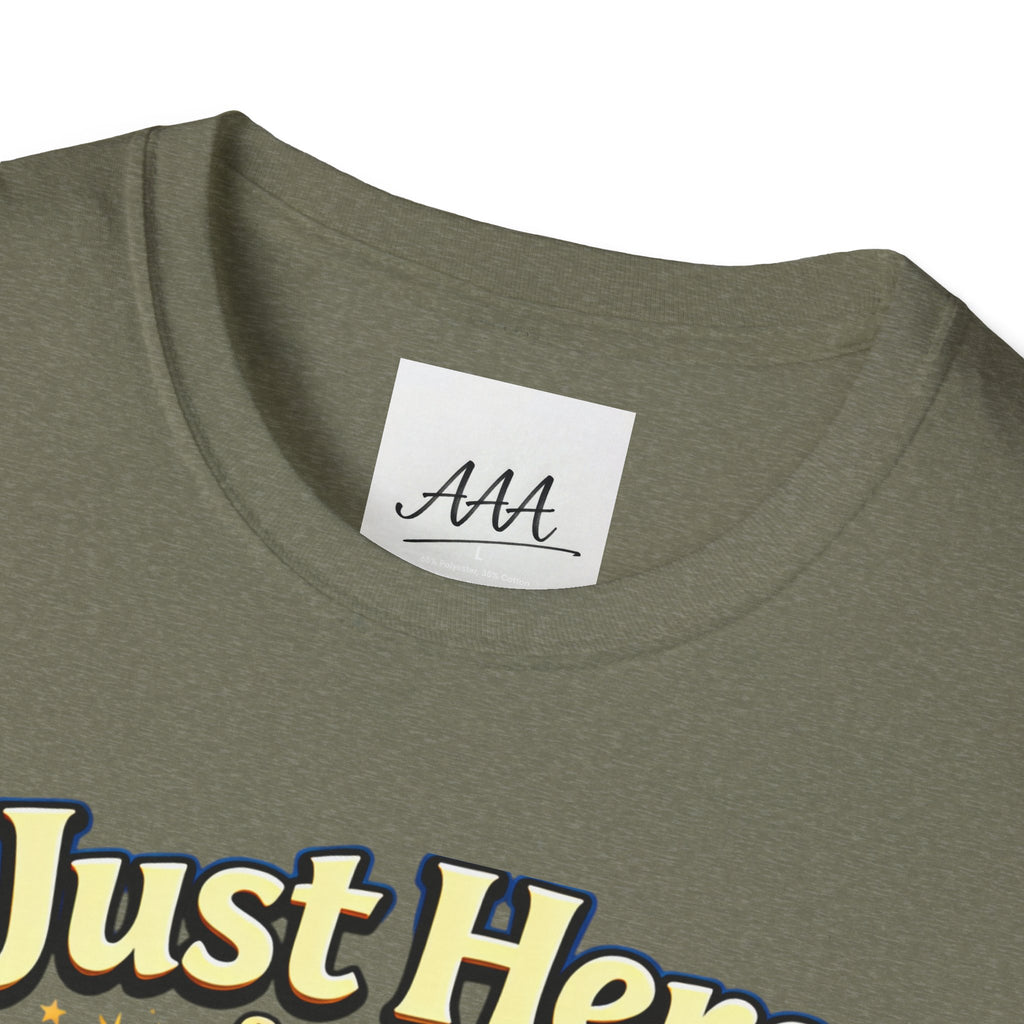 Just Here for the Wine T-Shirt | Passover Seder Illustration, Wine Cups & Matzah