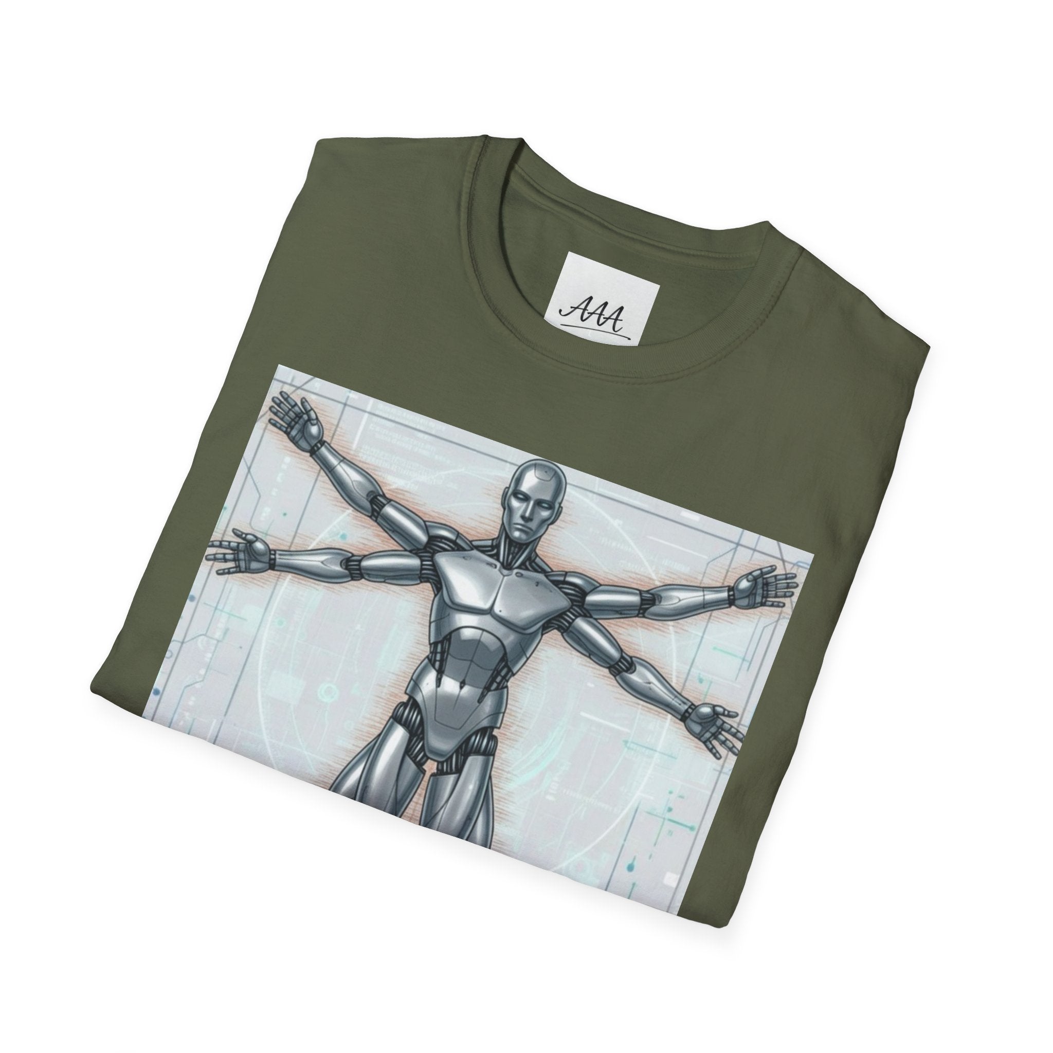 Cybernetic Vitruvian Man T-Shirt | Futuristic Anatomy Graphic Tee