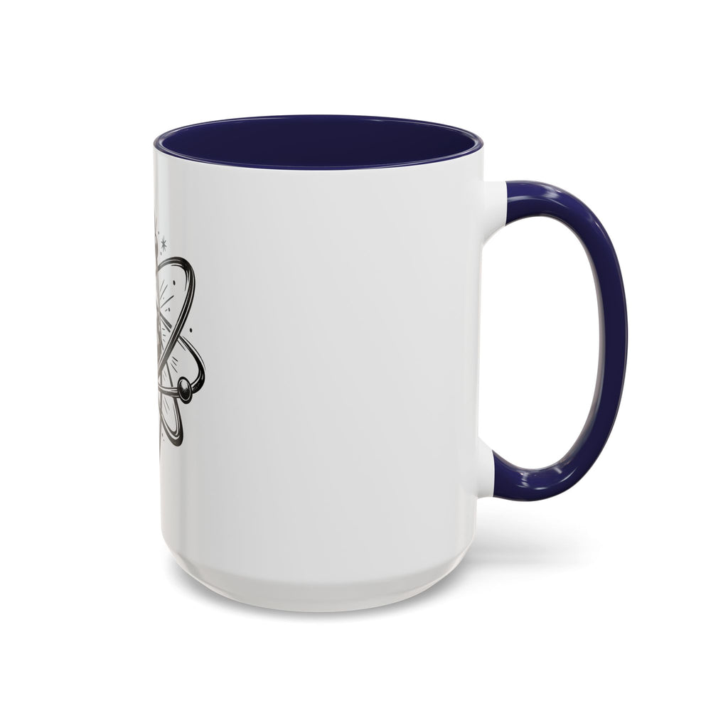 Atom Illustration Accent Mug | Science Coffee Cup