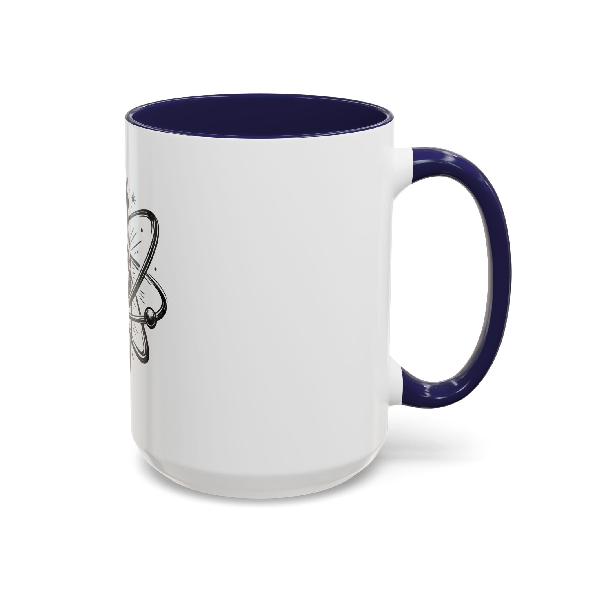 Atom Illustration Accent Mug | Science Coffee Cup