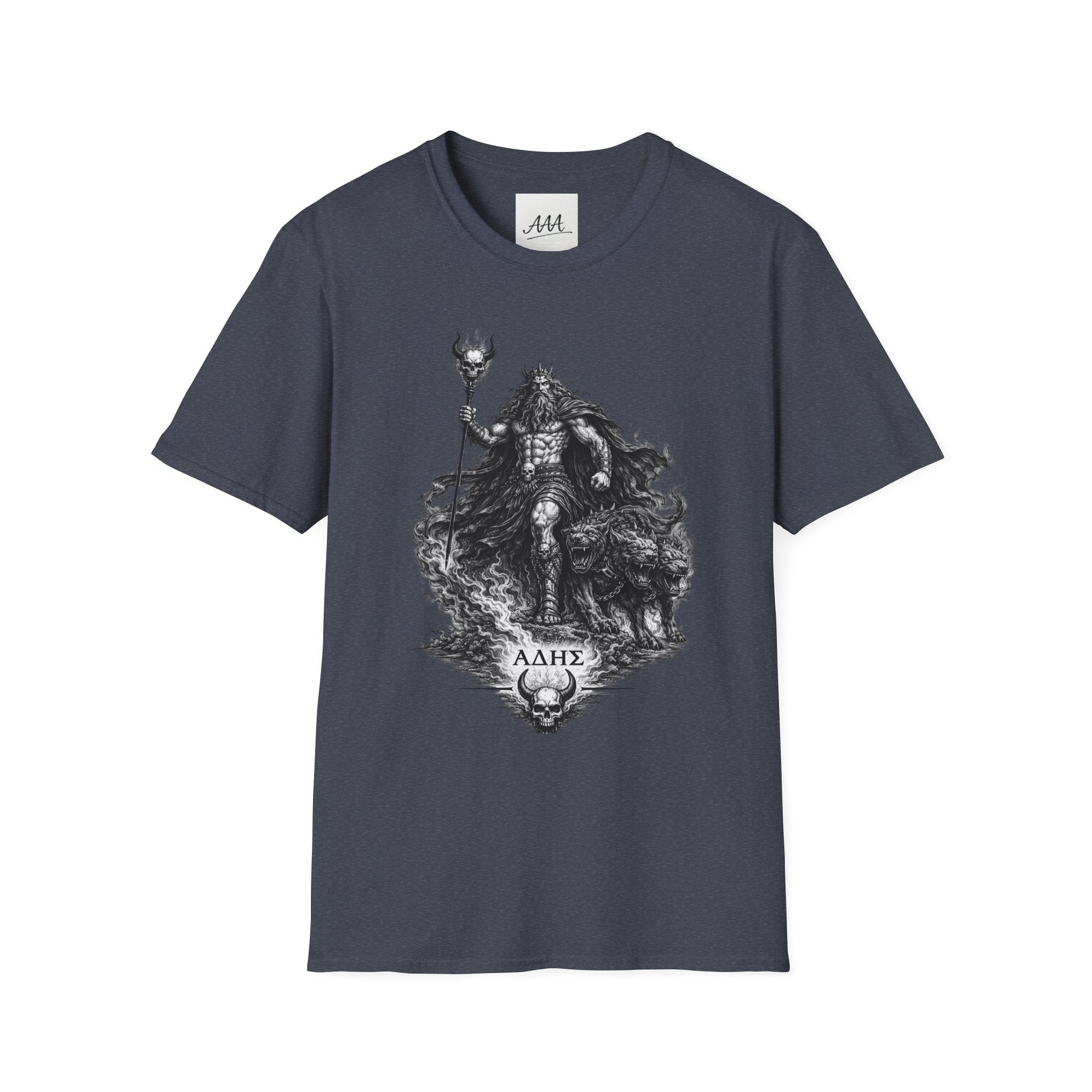 Hades Greek God T-Shirt | Dark Fantasy Hades with Cerberus Unisex T-Shirt | Olympian Collection