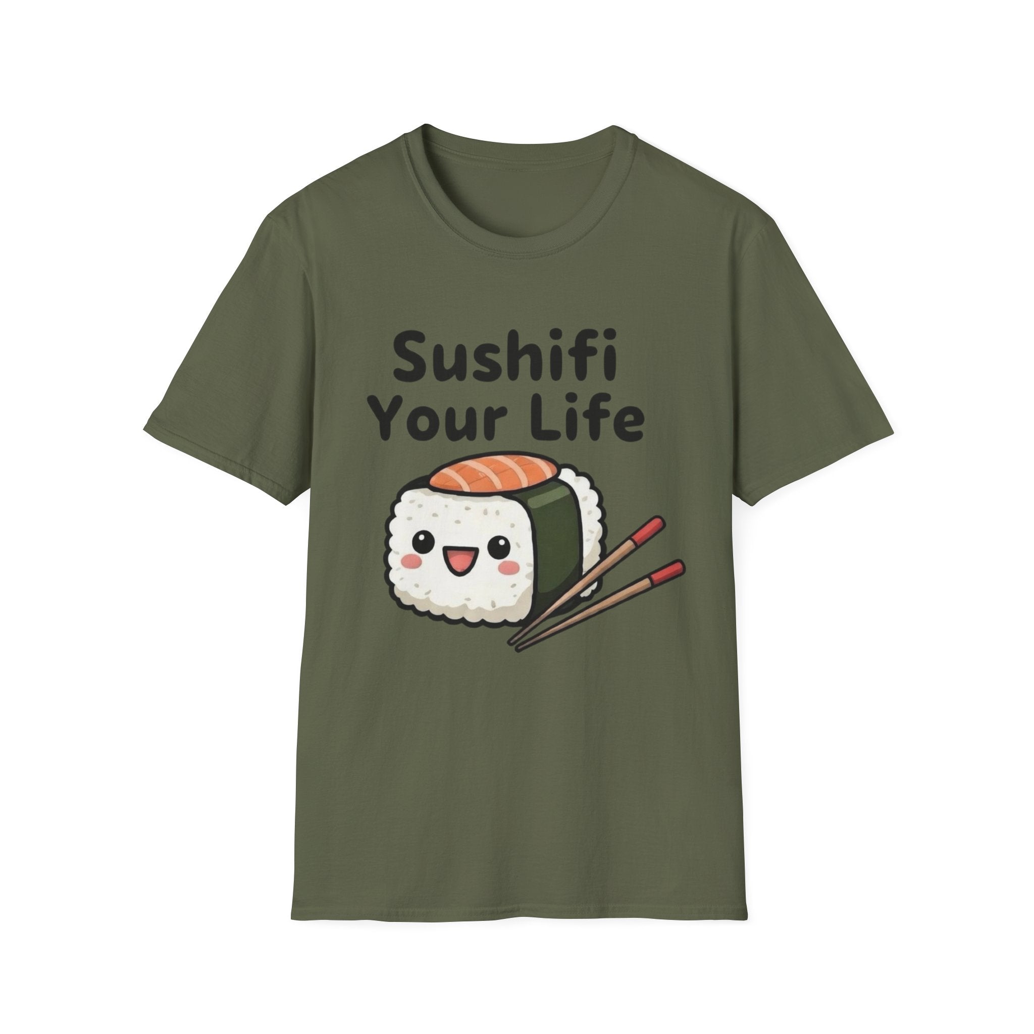 Sushifi Your Life T-Shirt | Kawaii Sushi Graphic Tee | Funny Foodie Gift | Sushi Lover Shirt | Cute Japanese Food Tee