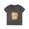 Iconic Gold Frame V-Neck T-Shirt
