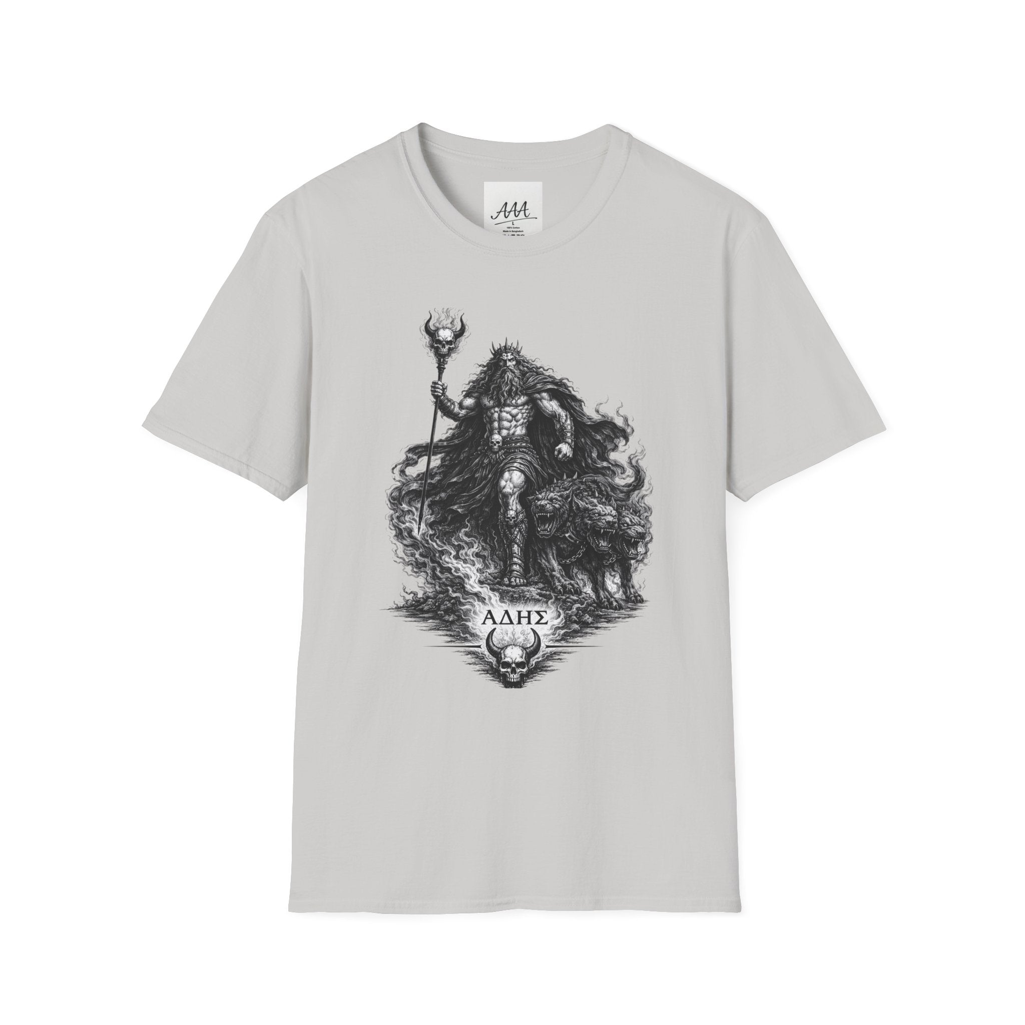 Hades Greek God T-Shirt | Dark Fantasy Hades with Cerberus Unisex T-Shirt | Olympian Collection