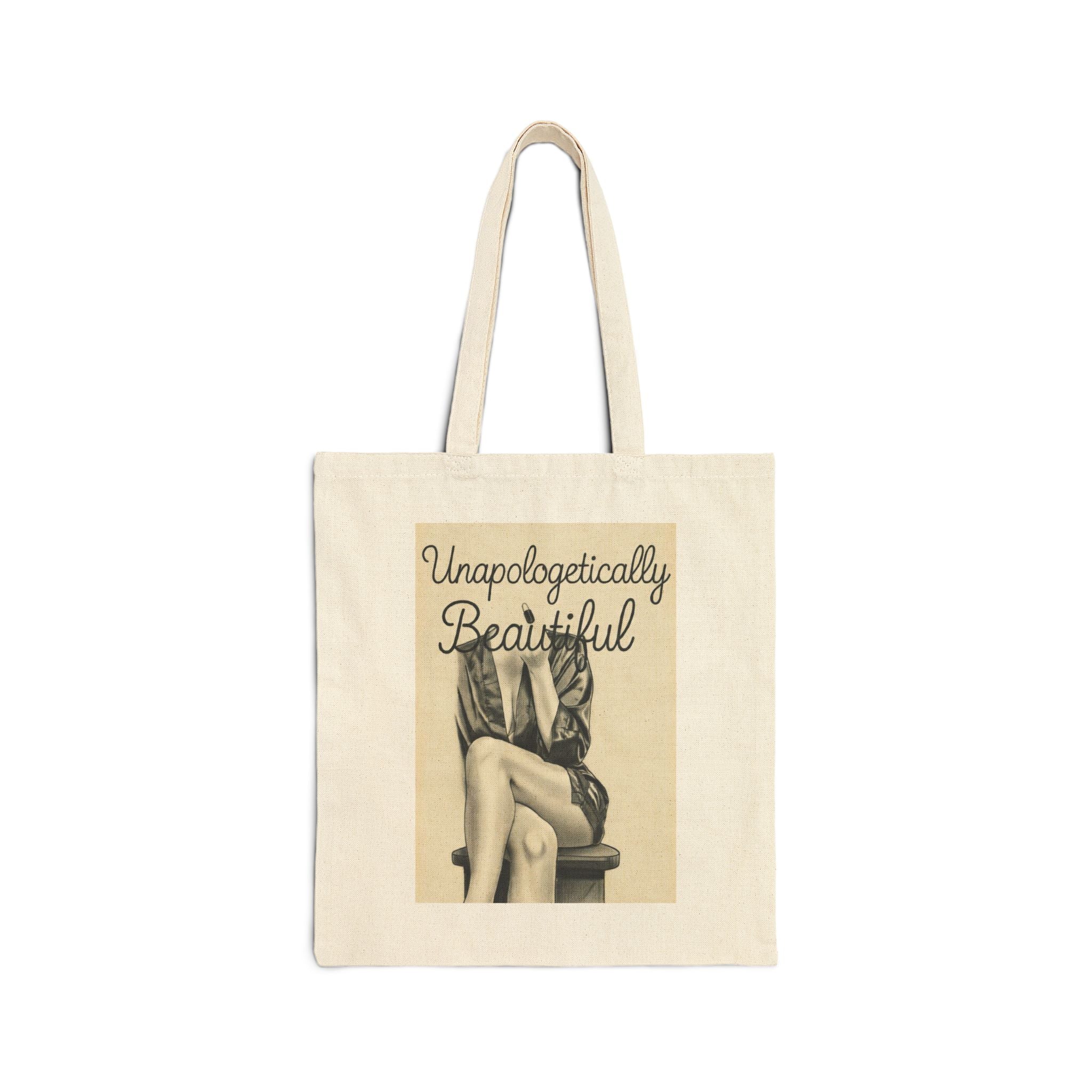 Unapologetically Me Canvas Tote Bag | Women Empowerment Graphic Bag | Bold Statement Tote | Feminist Gift Bag | Cotton Canvas Market Bag