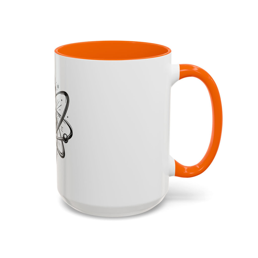 Atom Illustration Accent Mug | Science Coffee Cup