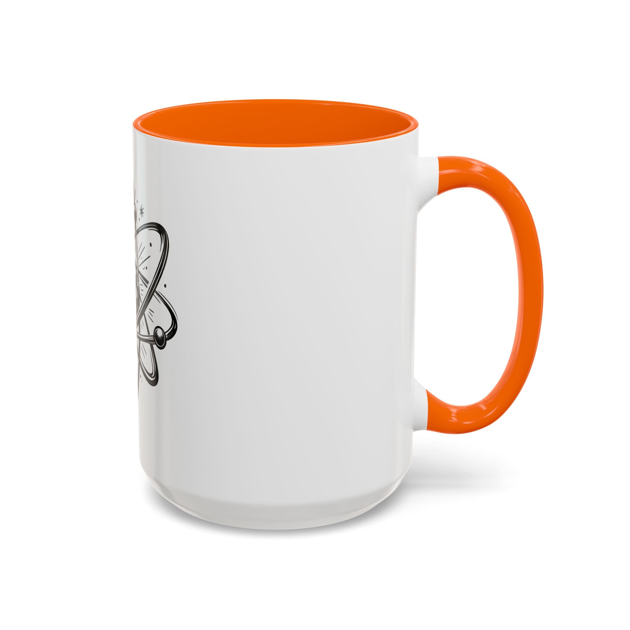 Atom Illustration Accent Mug | Science Coffee Cup