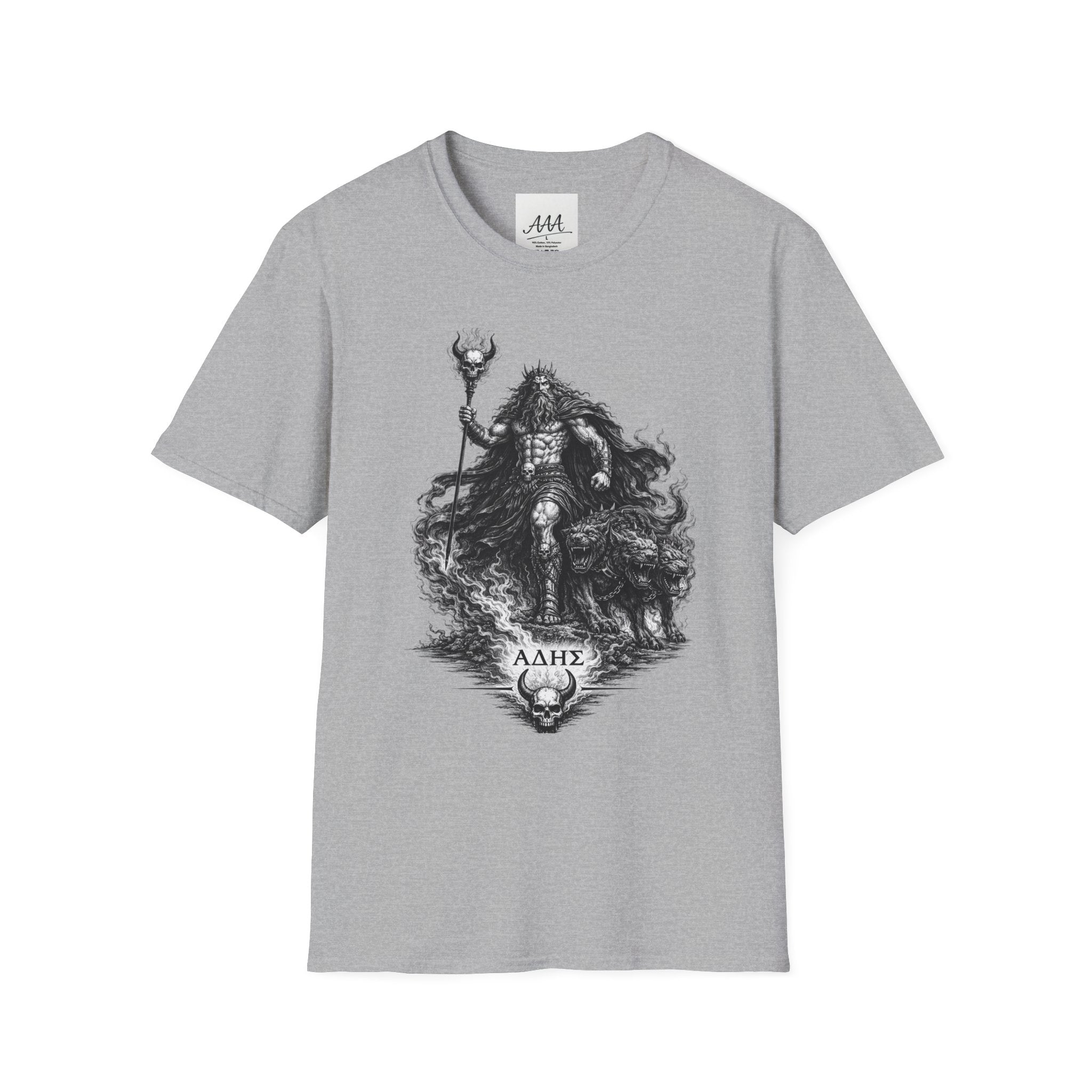 Hades Greek God T-Shirt | Dark Fantasy Hades with Cerberus Unisex T-Shirt | Olympian Collection