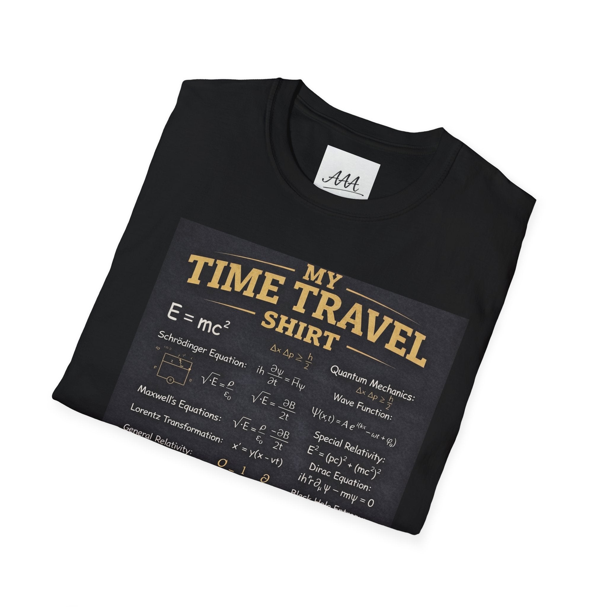 My Time Travel Shirt | Funny Physics Equations Time Traveler T-Shirt | Quantum Mechanics History Betting Unisex Tee