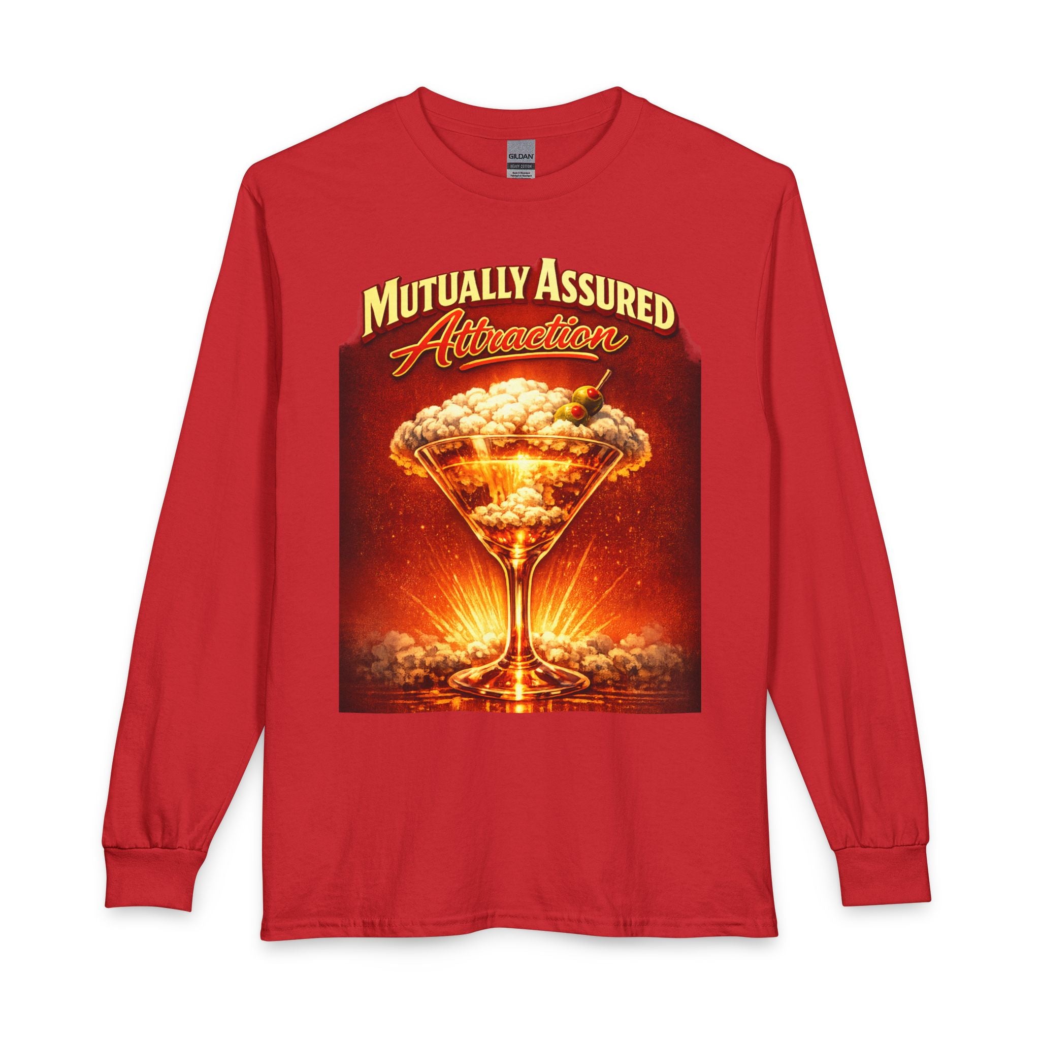 Mutually Assured Attraction Long-Sleeve Shirt | Funny Nuclear Flirting Humor Tee | Nerdy Romance Gift | Sarcastic Long Sleeve | Witty Shirt