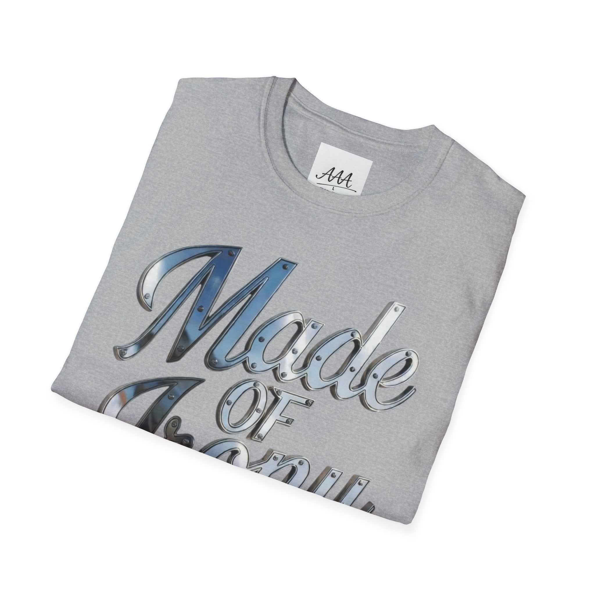Made of Irony T-Shirt | Metallic Script Graphic Tee