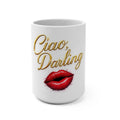 Ciao, Darling 15oz Ceramic Red Kiss Coffee Cup