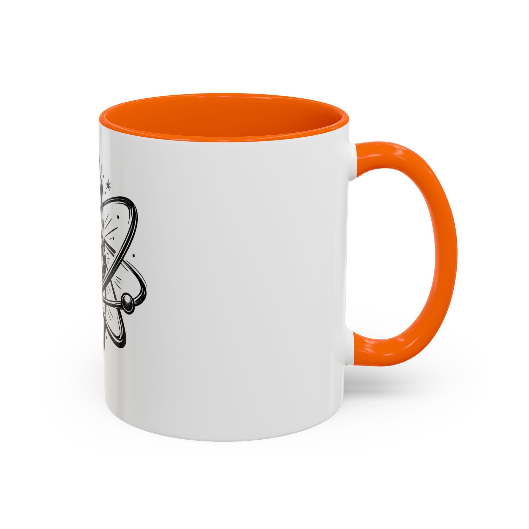 Atom Illustration Accent Mug | Science Coffee Cup