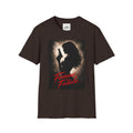 Femme Fatale silhouette T-Shirt | Noir retro poster style, red script