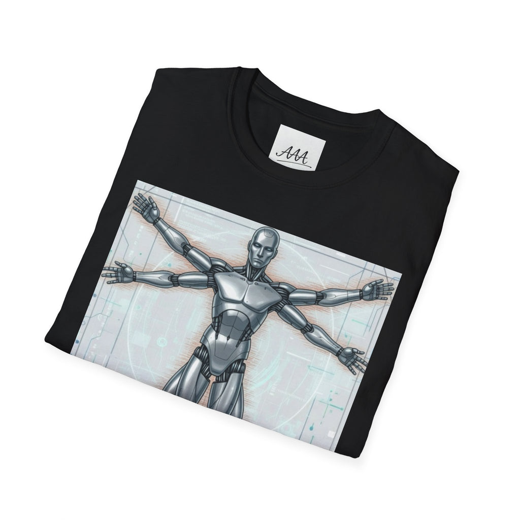 Cybernetic Vitruvian Man T-Shirt | Futuristic Anatomy Graphic Tee
