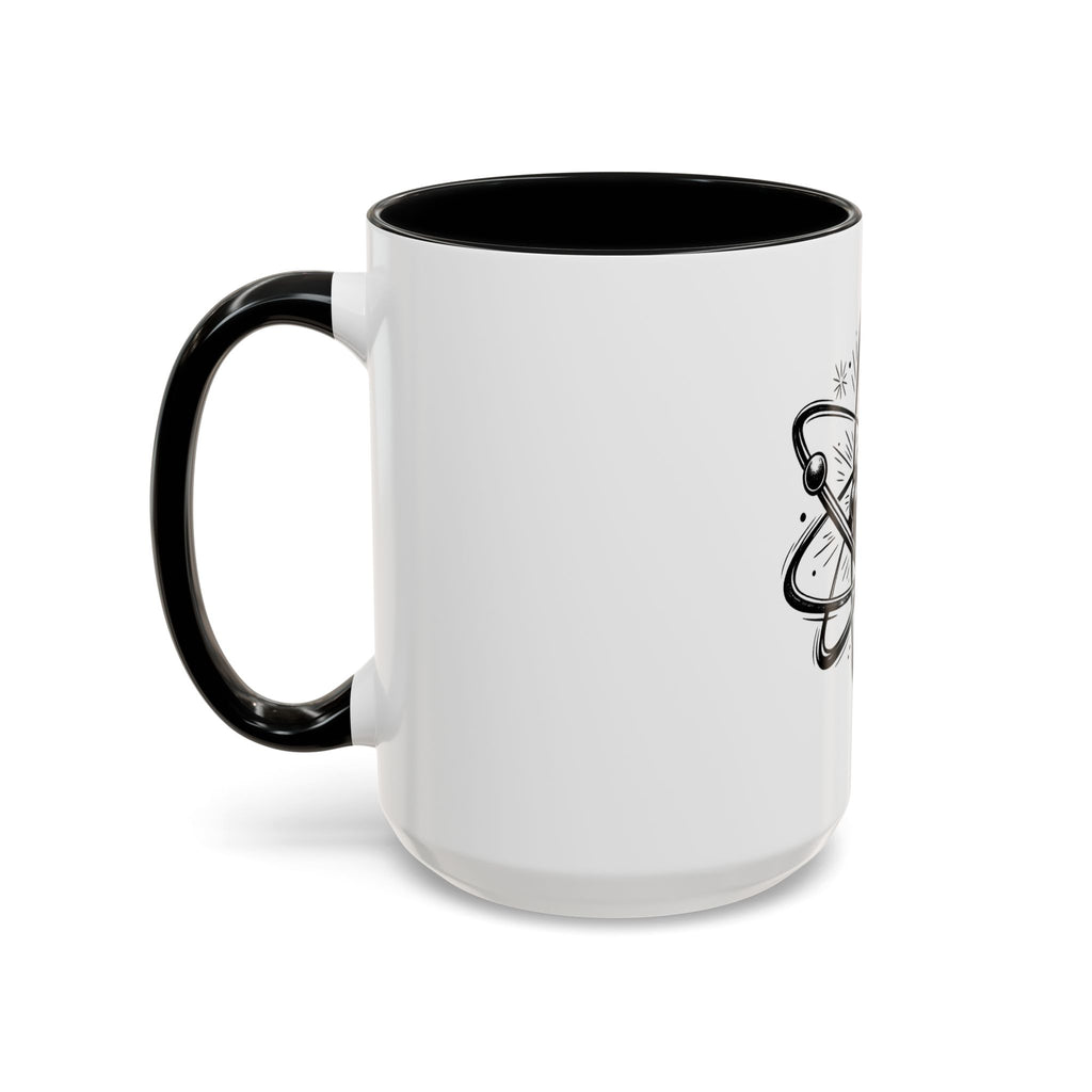 Atom Illustration Accent Mug | Science Coffee Cup