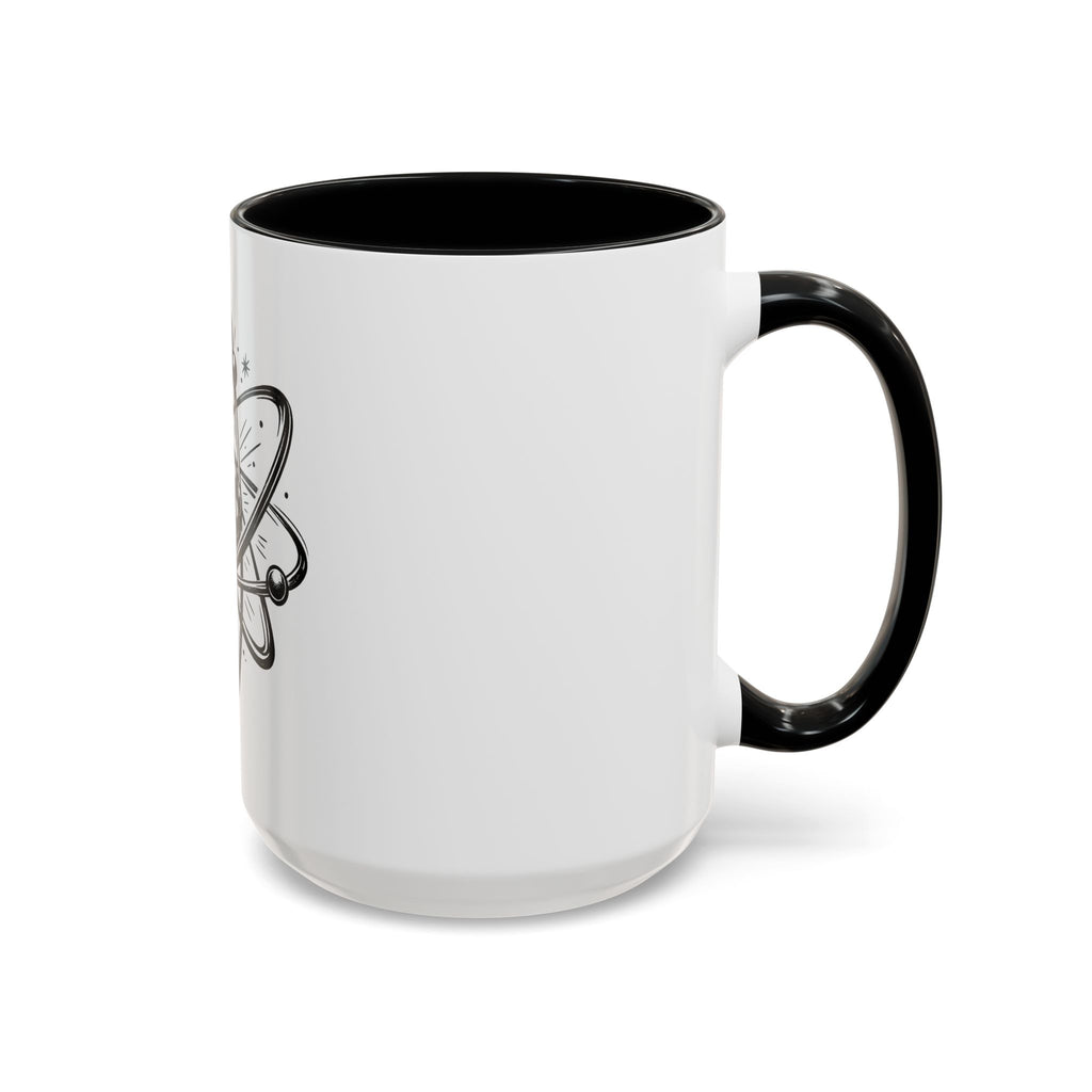 Atom Illustration Accent Mug | Science Coffee Cup